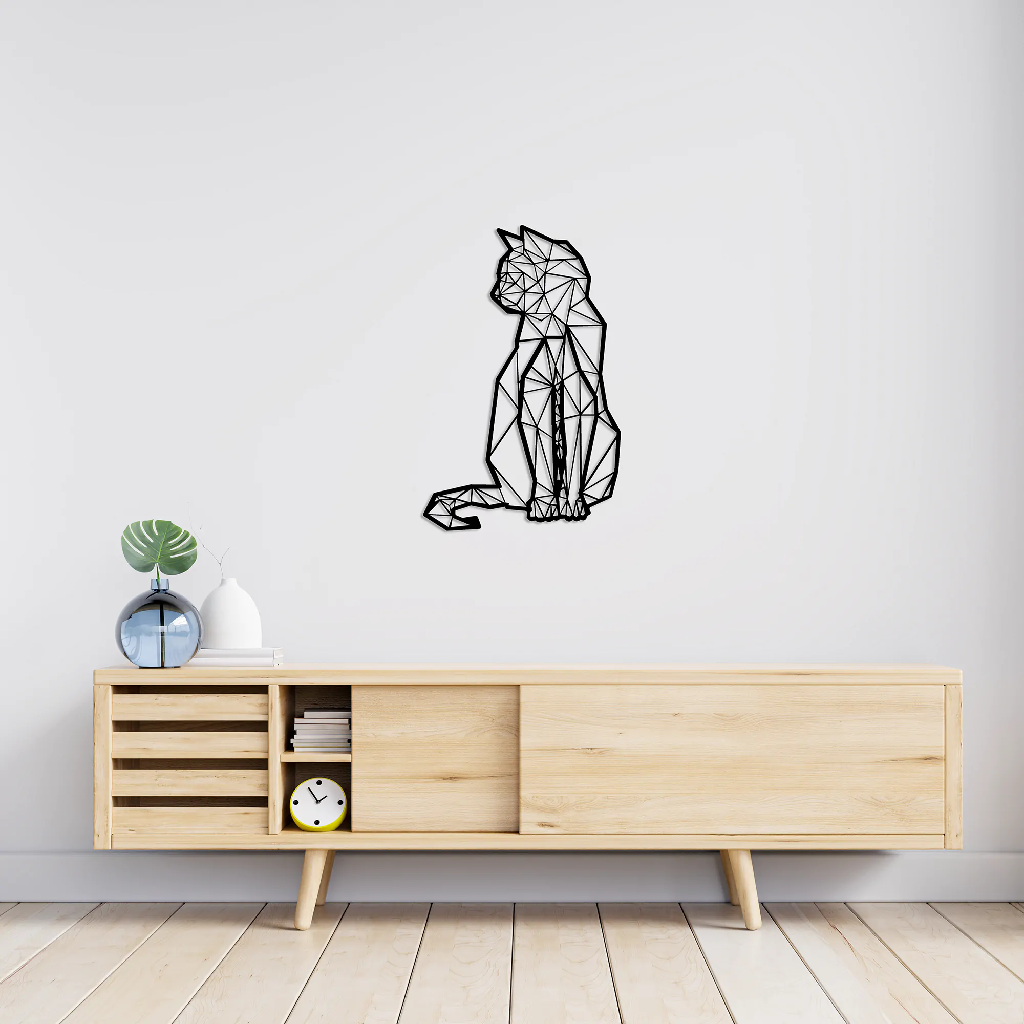Sitting Cat Metal Wall Art