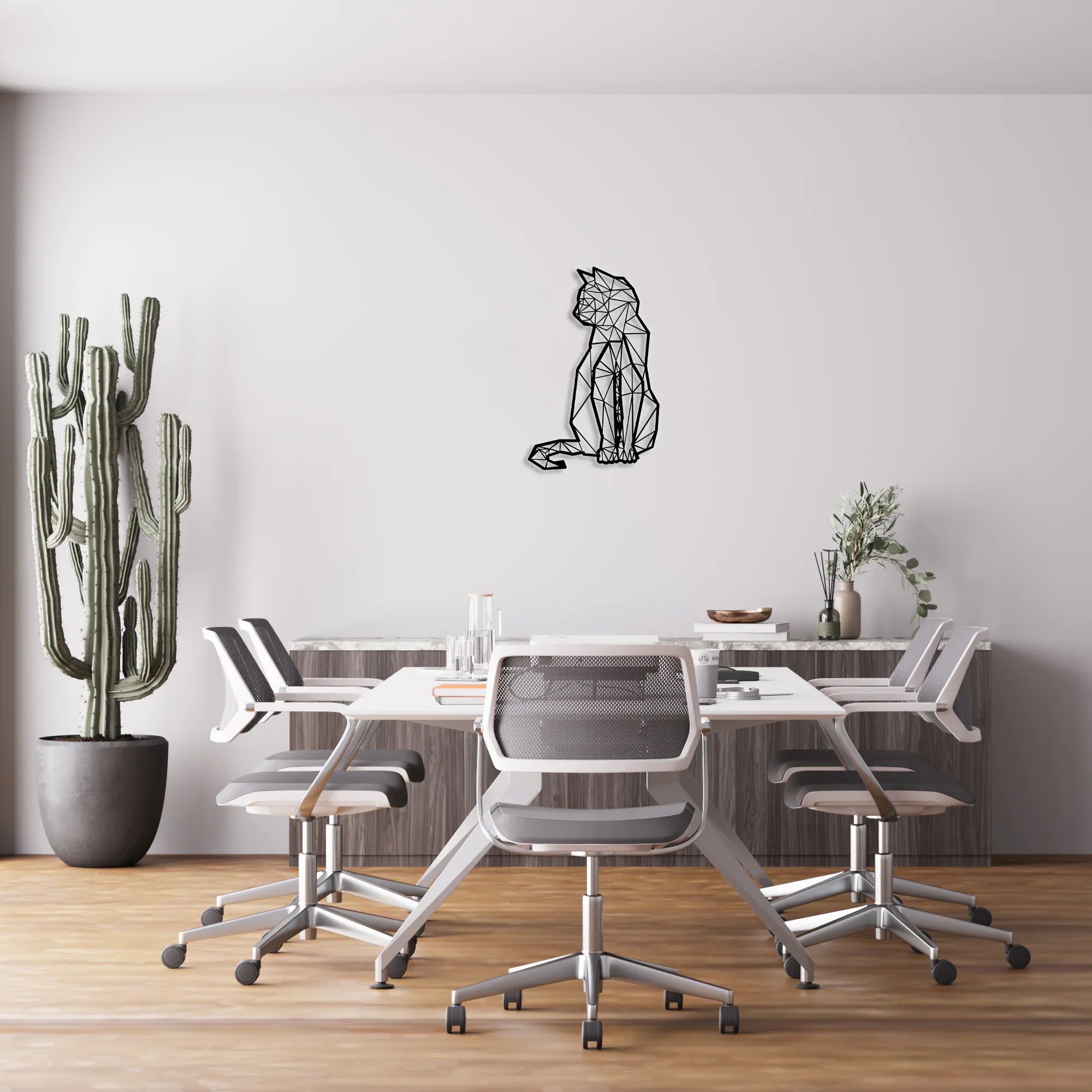 Sitting Cat Metal Wall Art