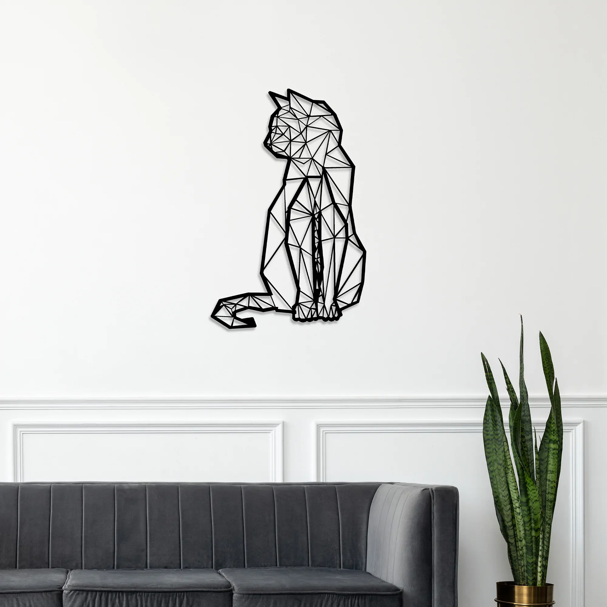 Sitting Cat Metal Wall Art