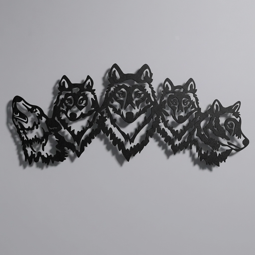 Wolves Metal Wall Art