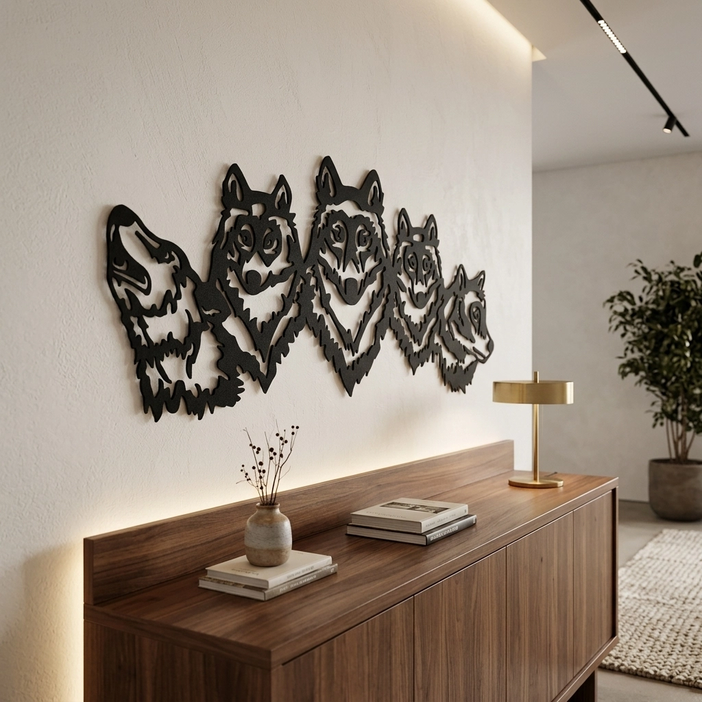 Wolves Metal Wall Art
