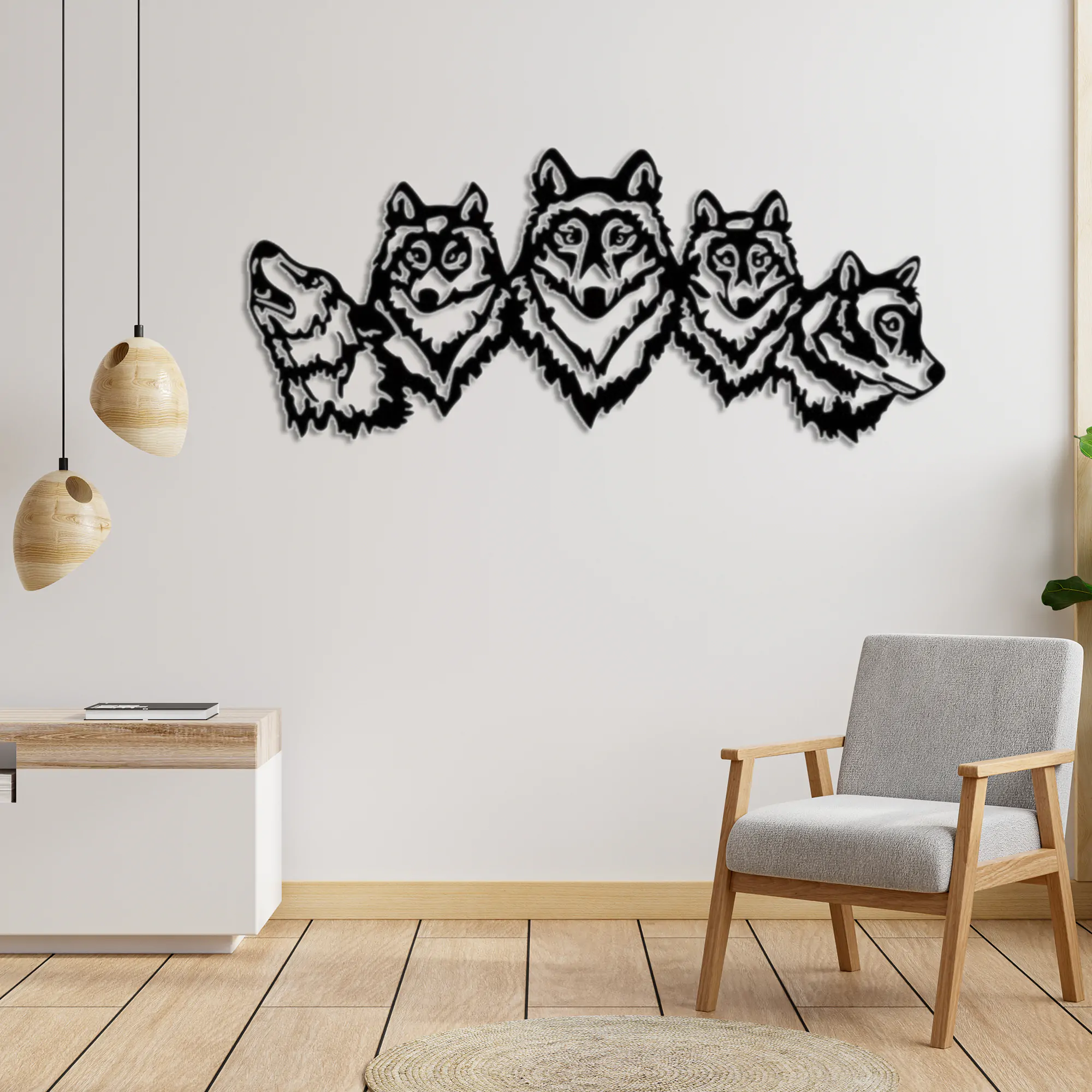 Wolves Metal Wall Art