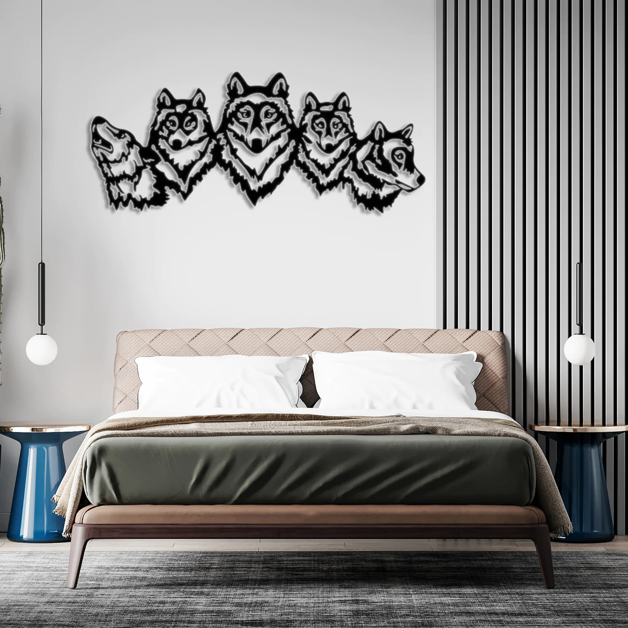 Wolves Metal Wall Art