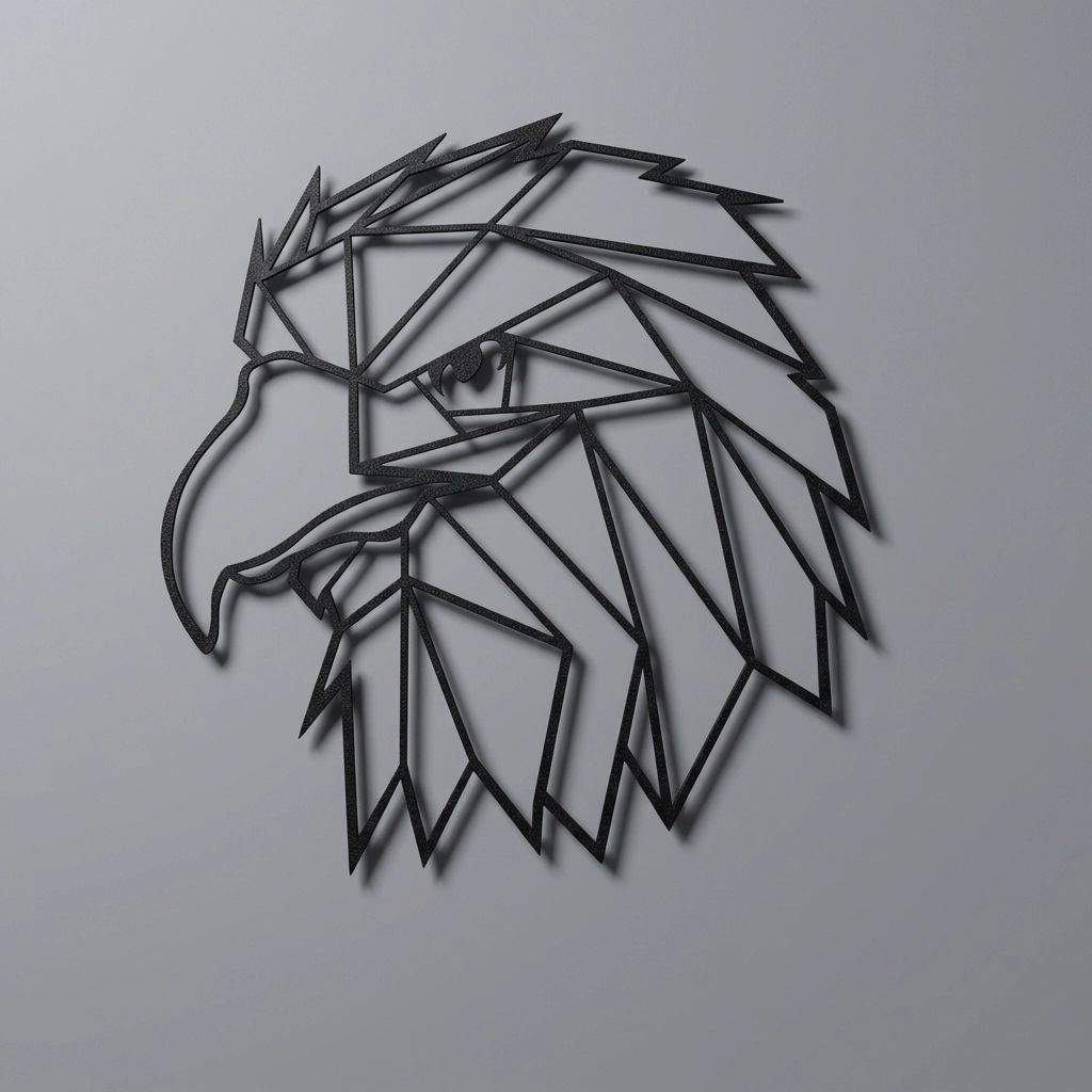 Eagle Head Metal Wall Art