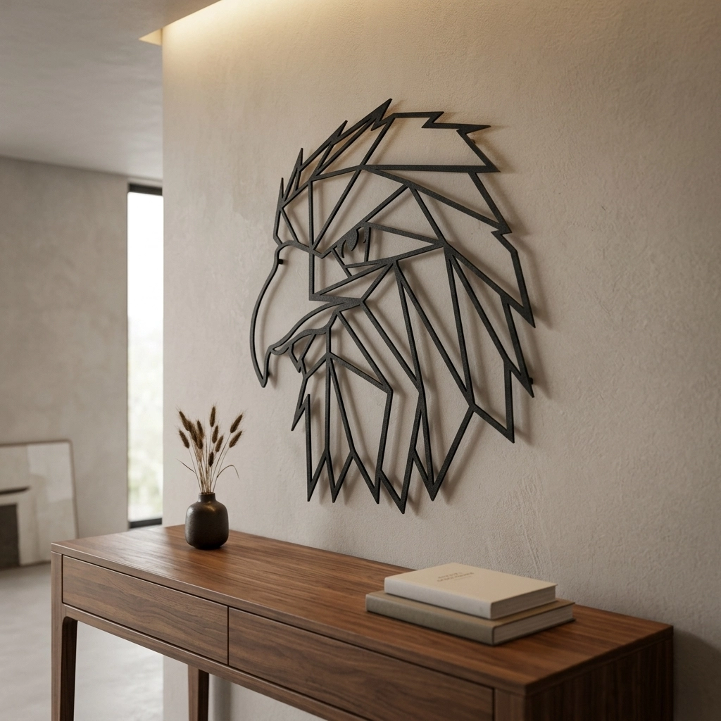 Eagle Head Metal Wall Art