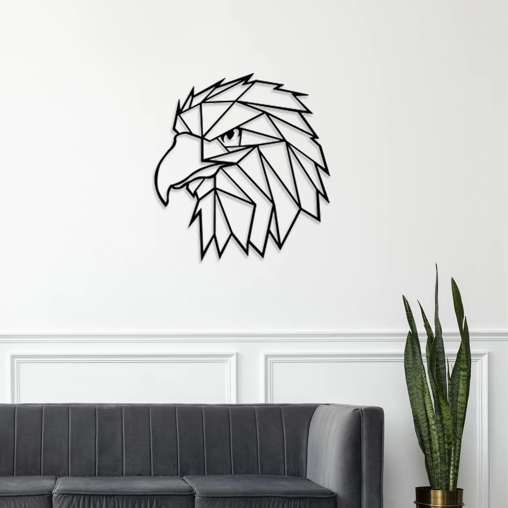 Eagle Head Metal Wall Art