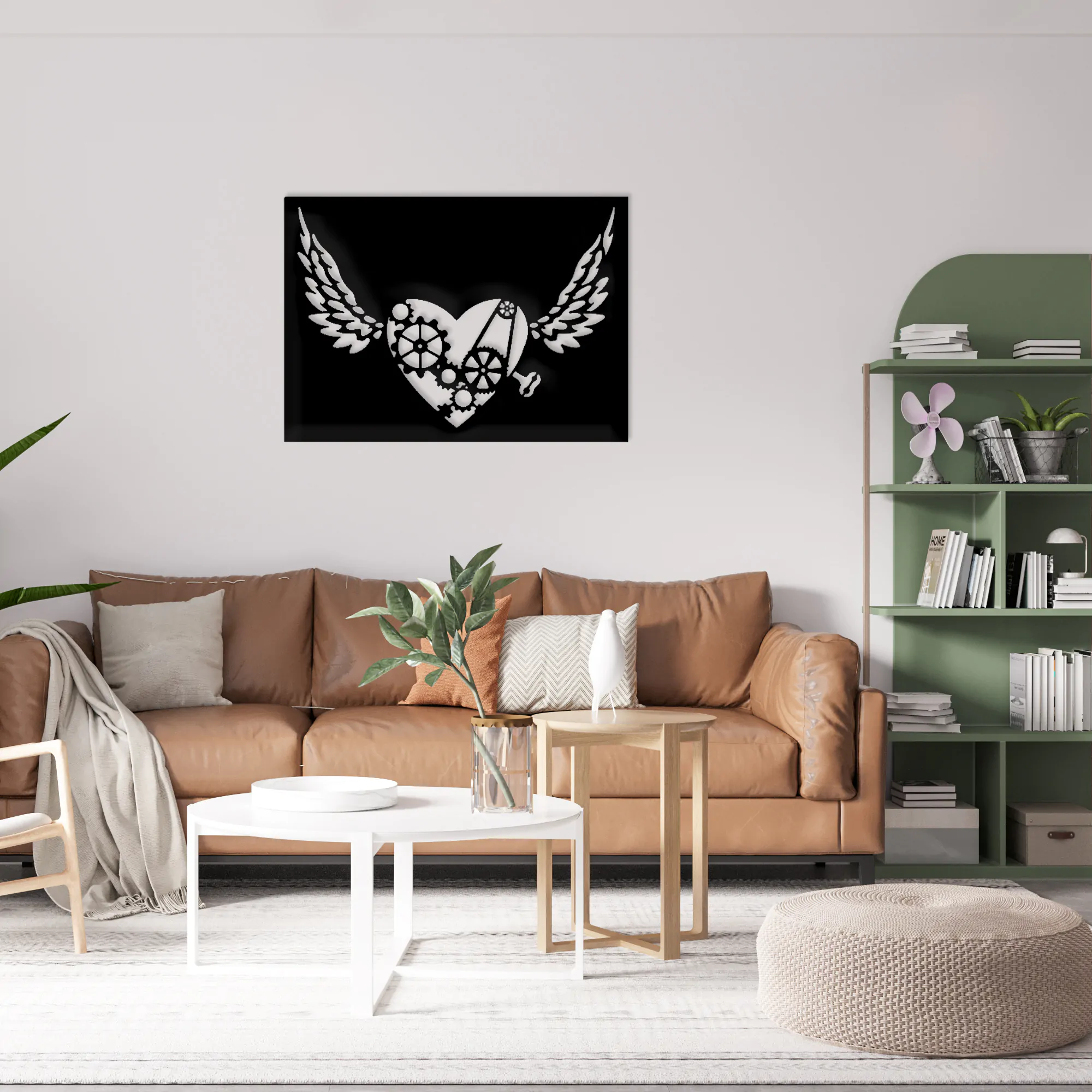 Key Heart Metal Wall Art
