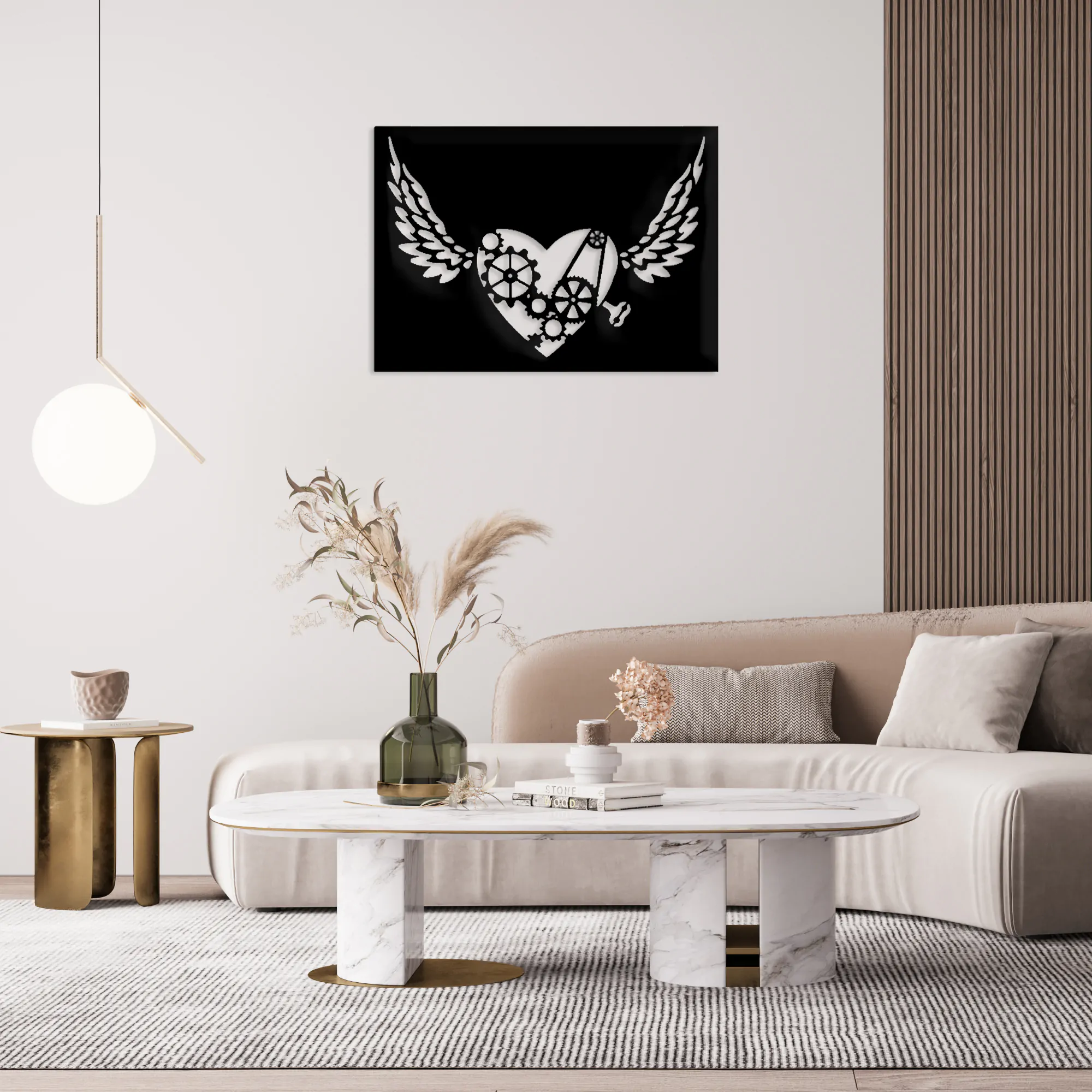 Key Heart Metal Wall Art