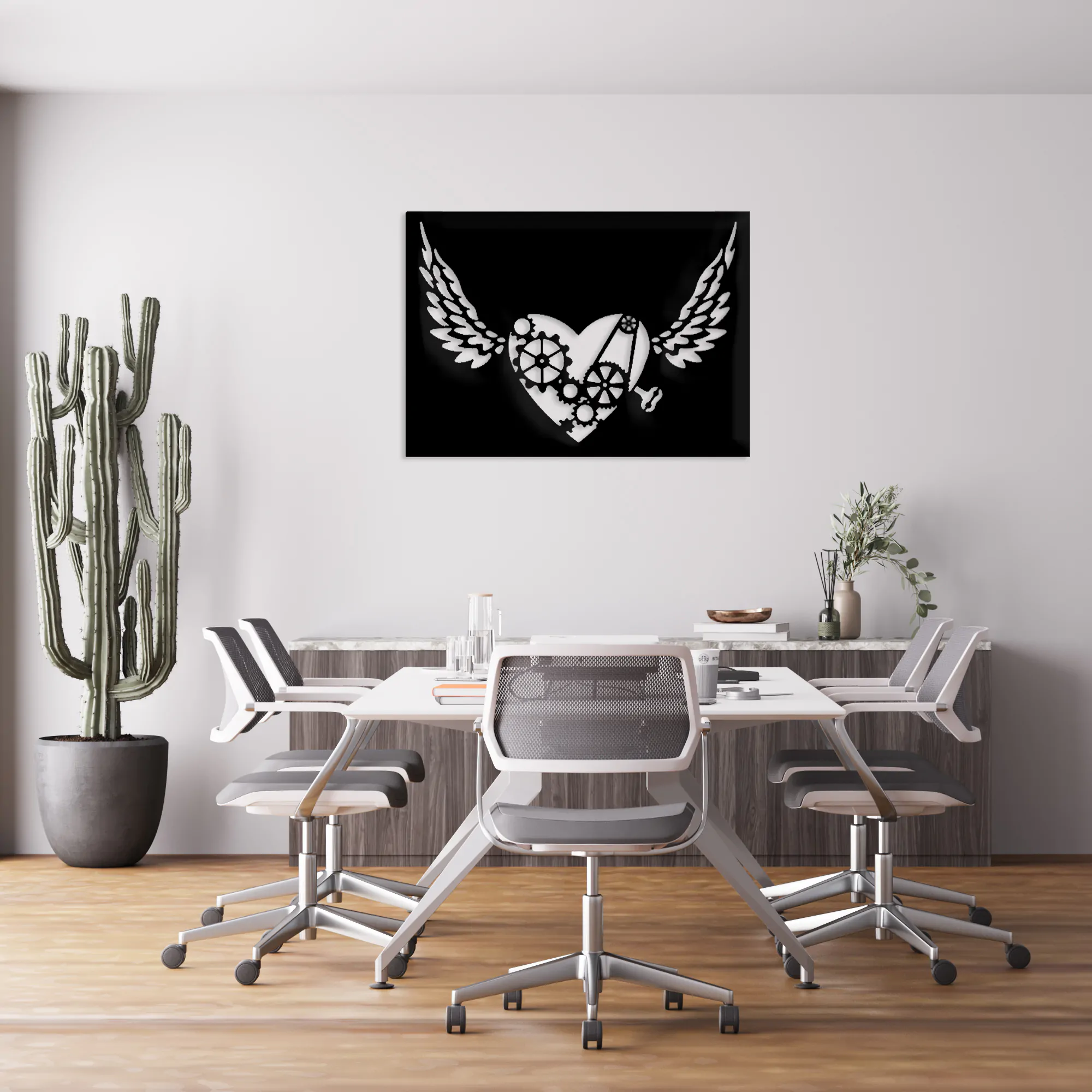 Key Heart Metal Wall Art