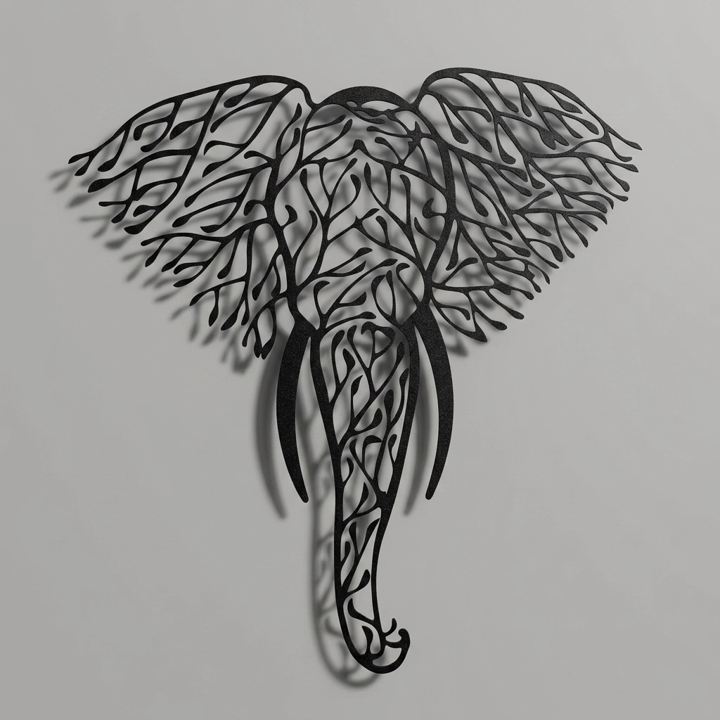Elephant Metal Wall Art 1038