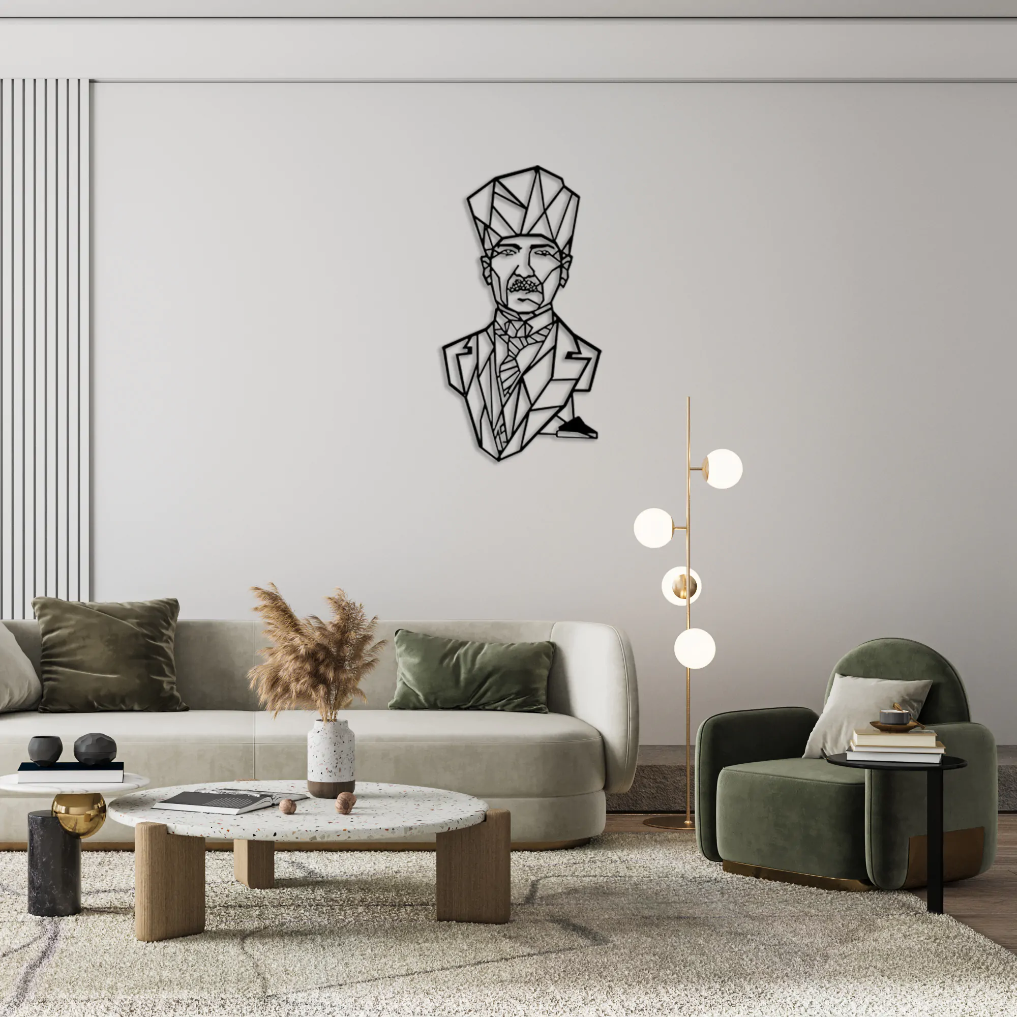 Atatürk Portrait Metal Wall Art