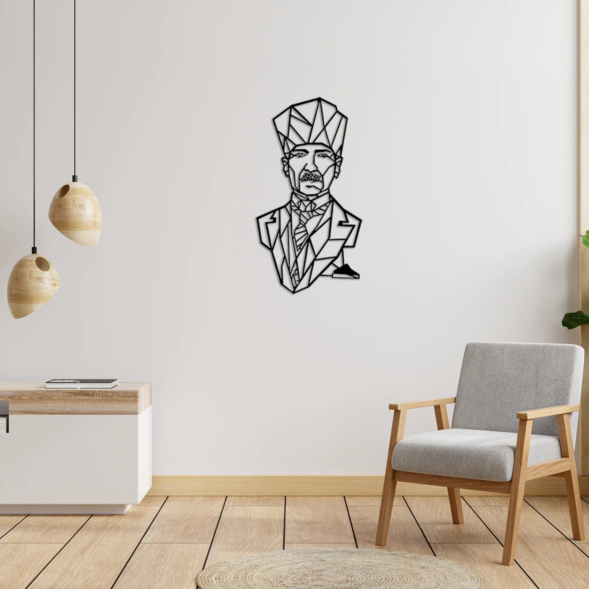 Atatürk Portrait Metal Wall Art