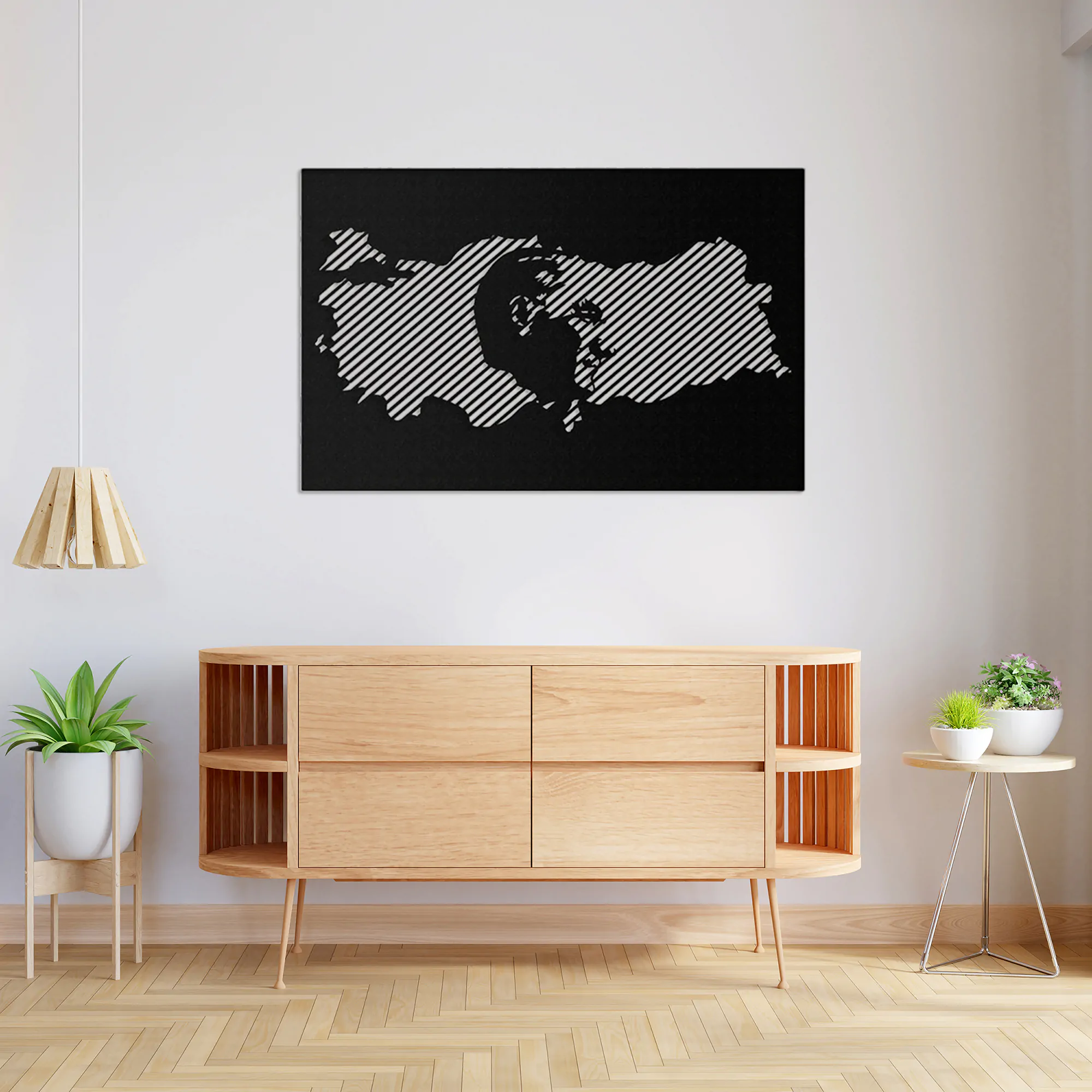 Atatürk ve Türkiye Haritası Metal Tablo