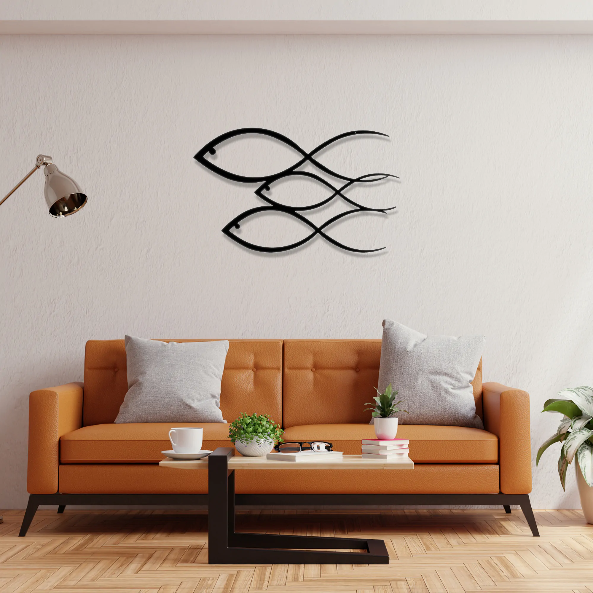 Balıklar Metal Tablo