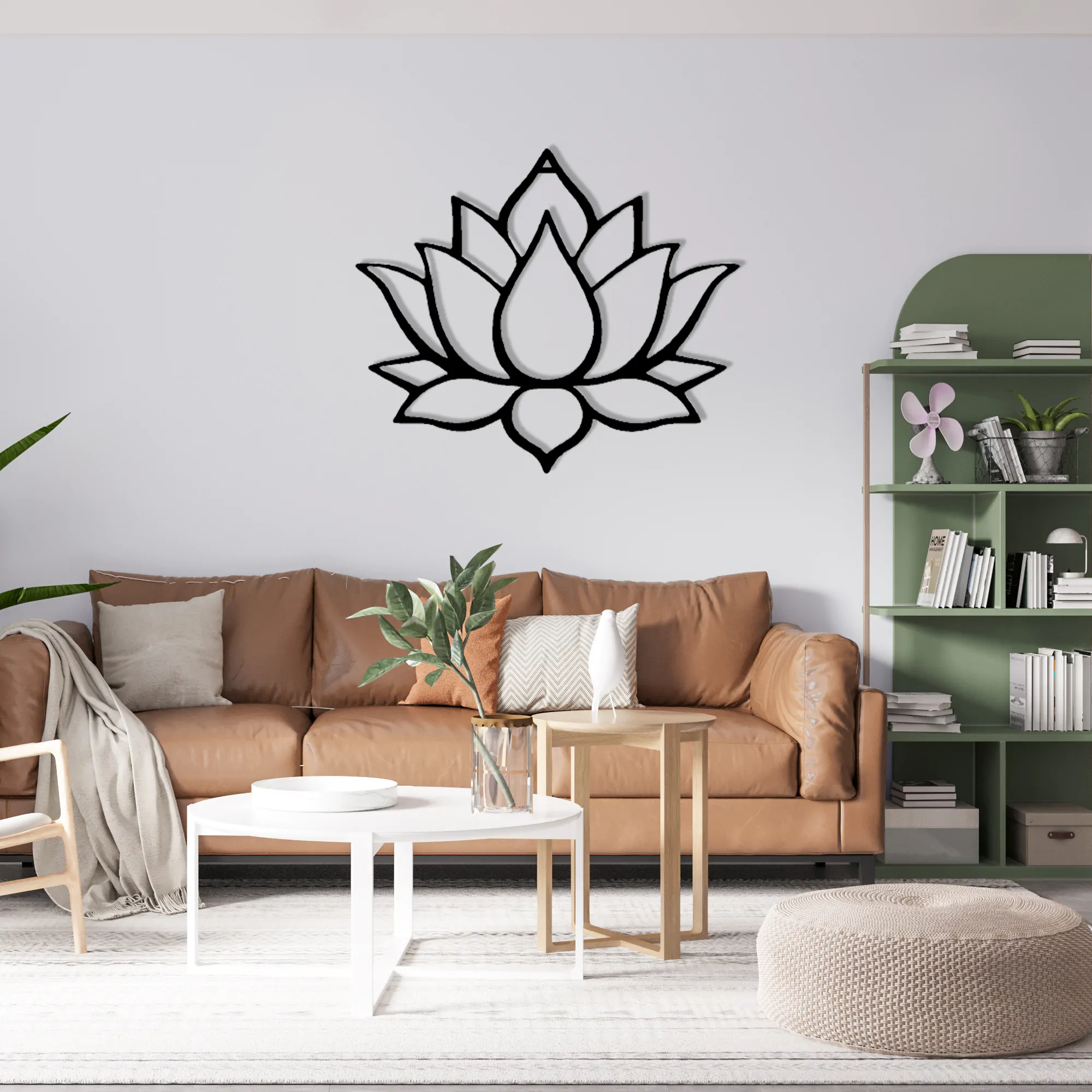 Lotus Çiçeği Metal Tablo