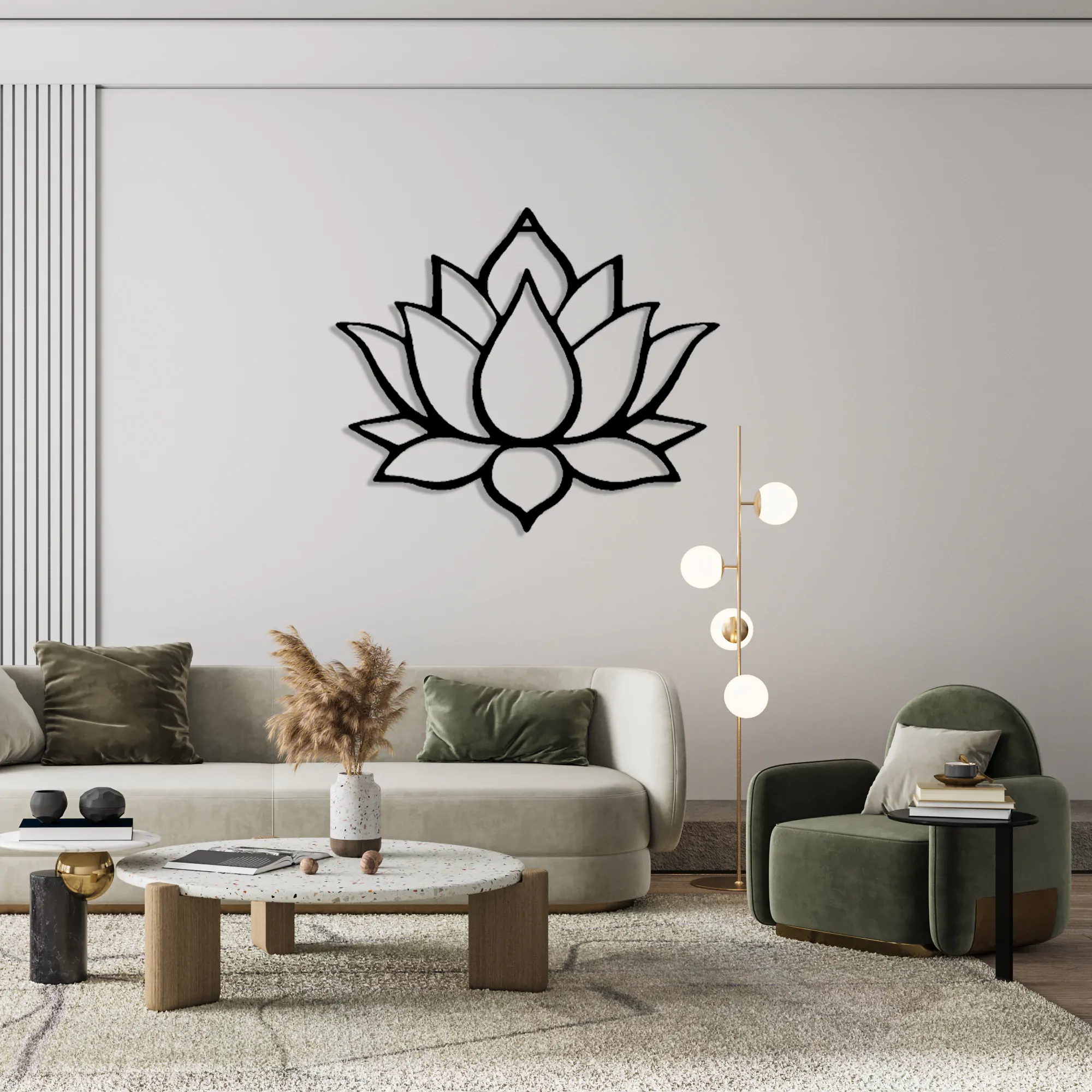 Lotus Çiçeği Metal Tablo