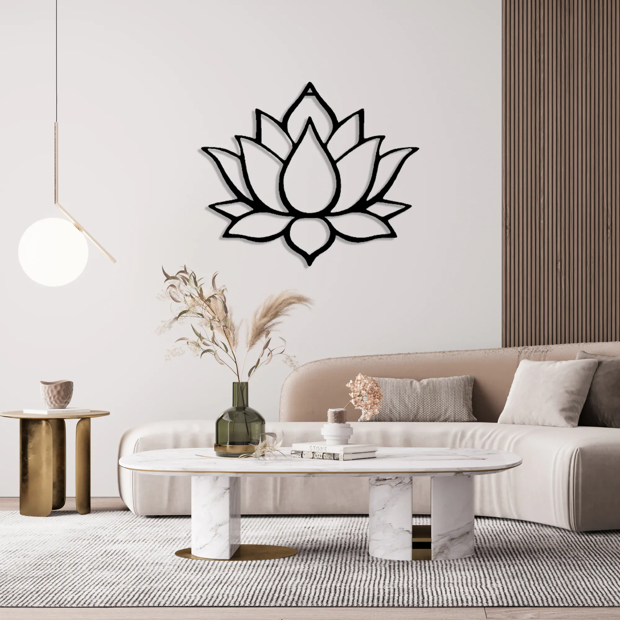 Lotus Çiçeği Metal Tablo