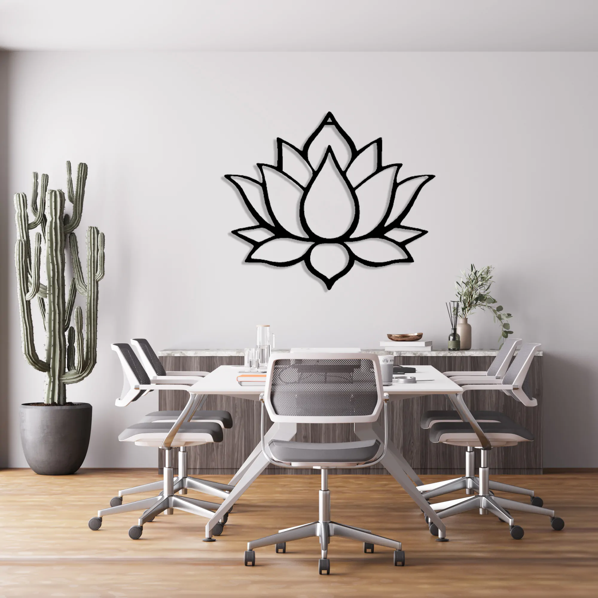 Lotus Çiçeği Metal Tablo