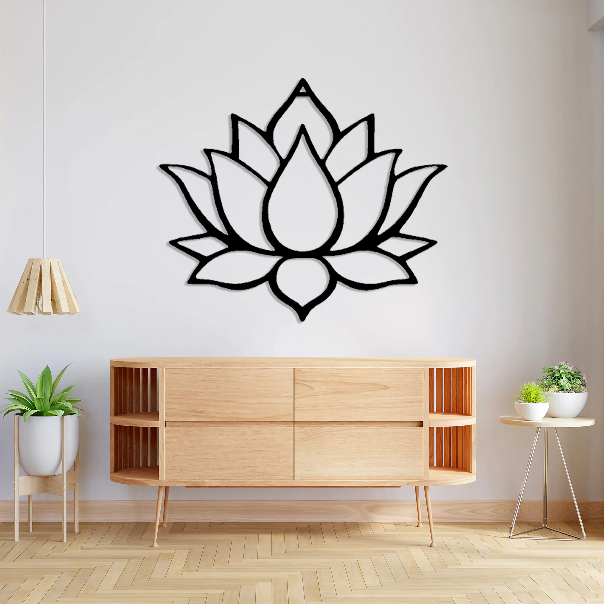 Lotus Çiçeği Metal Tablo