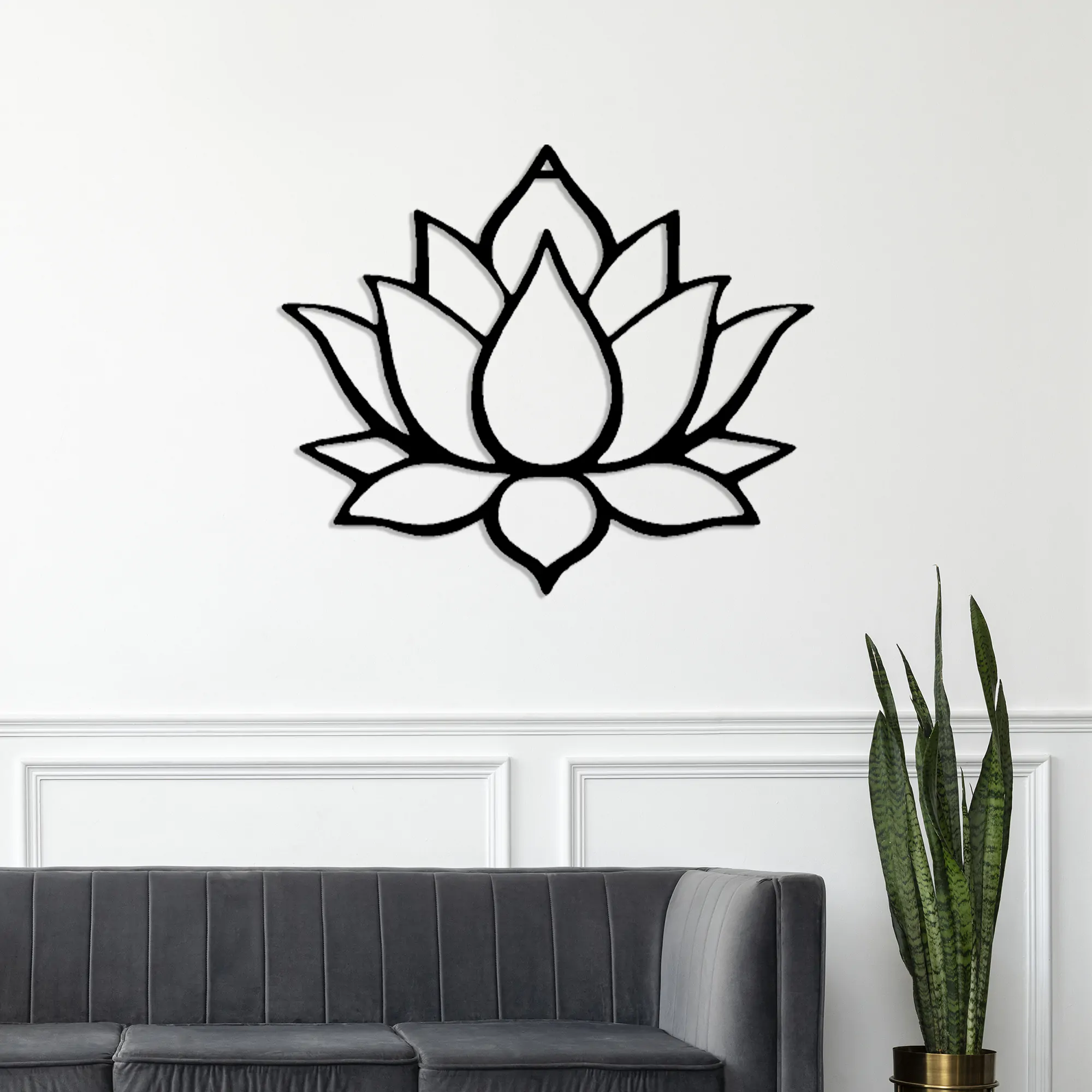 Lotus Çiçeği Metal Tablo