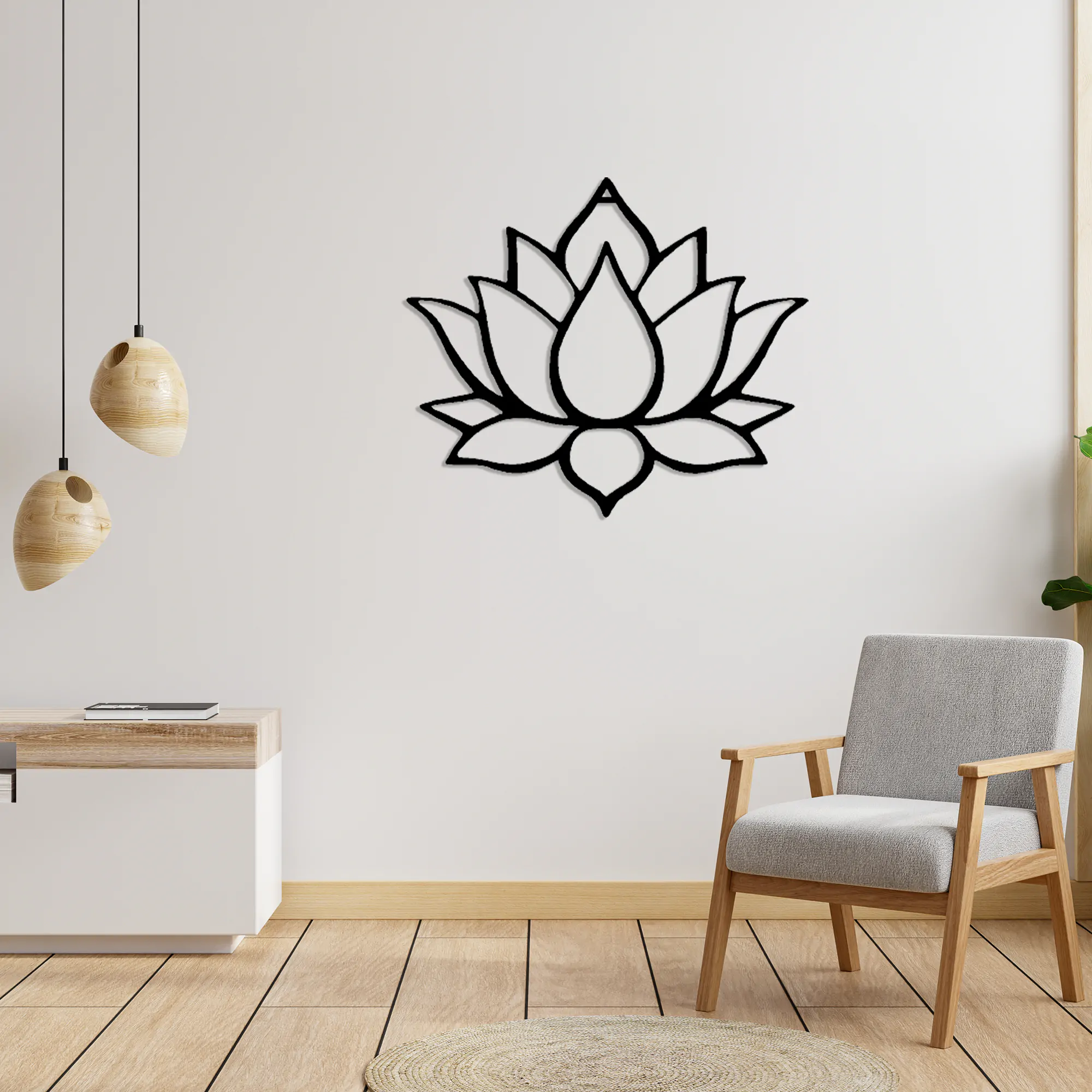 Lotus Çiçeği Metal Tablo