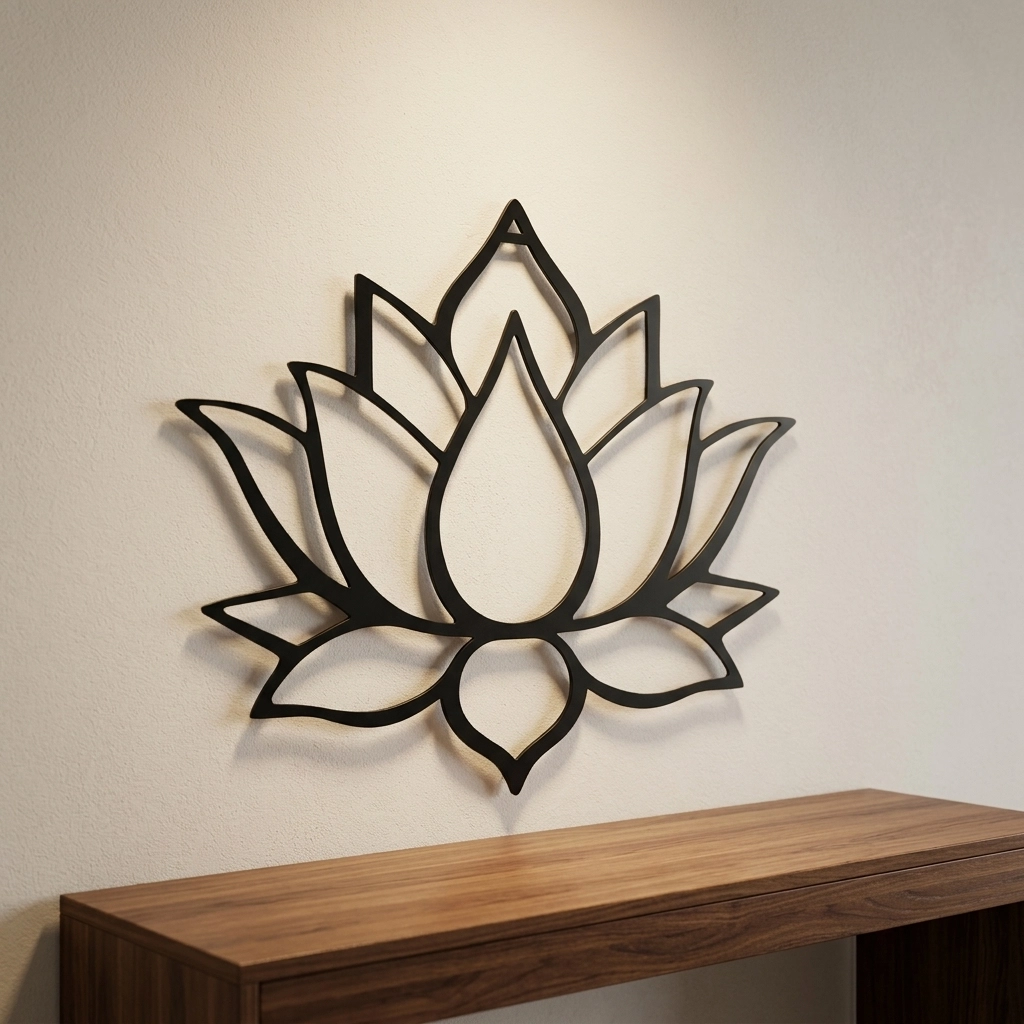 Lotus Flower Metal Wall Art