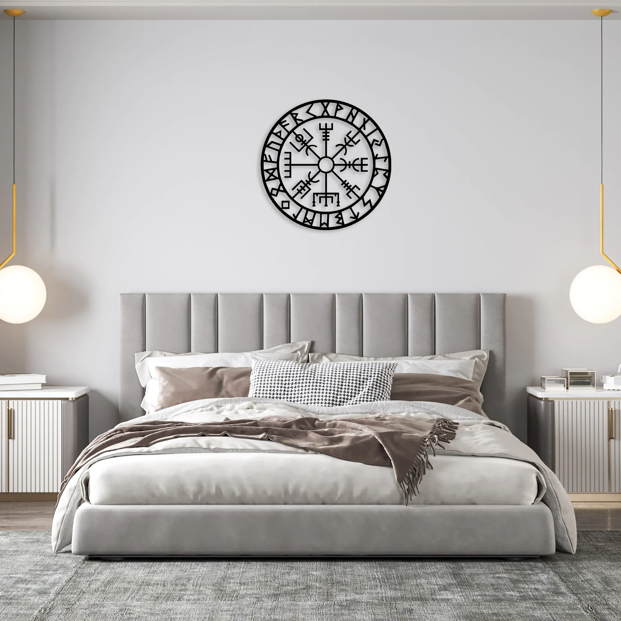 Compass Viking Metal Wall Art