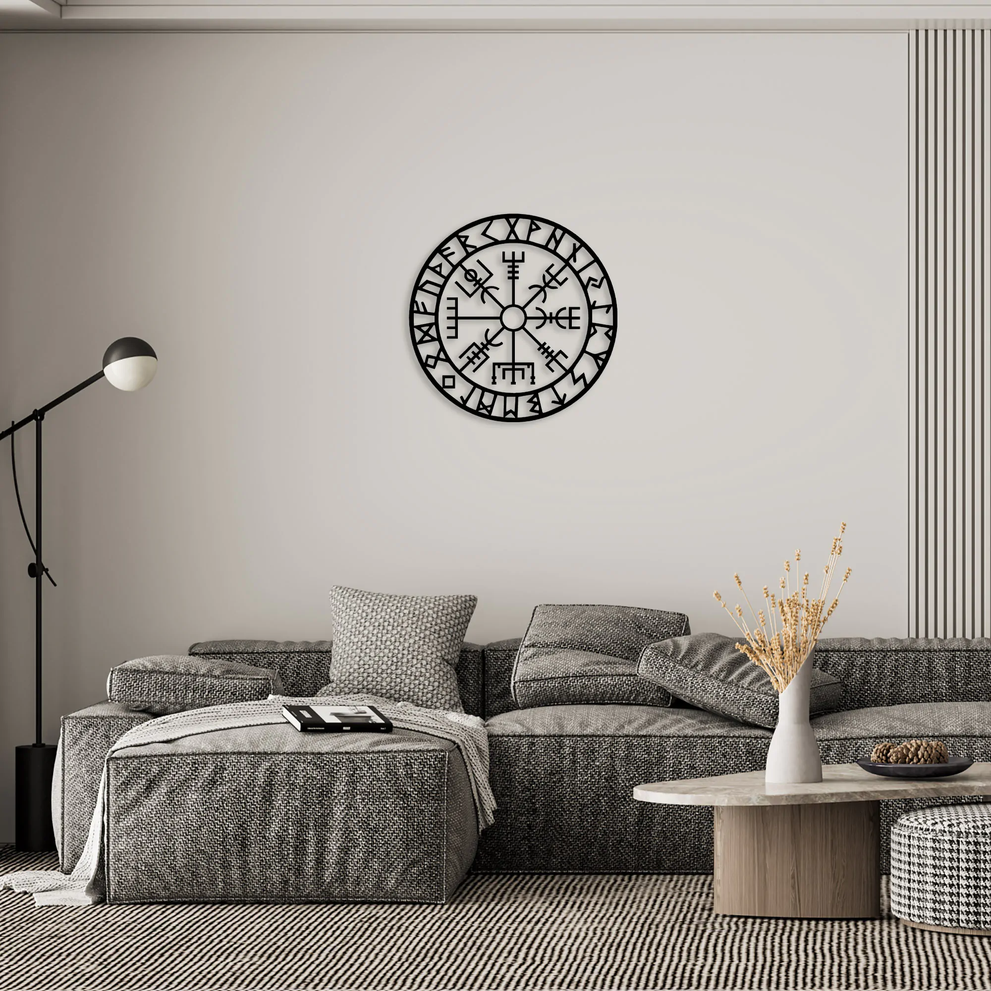 Compass Viking Metal Wall Art