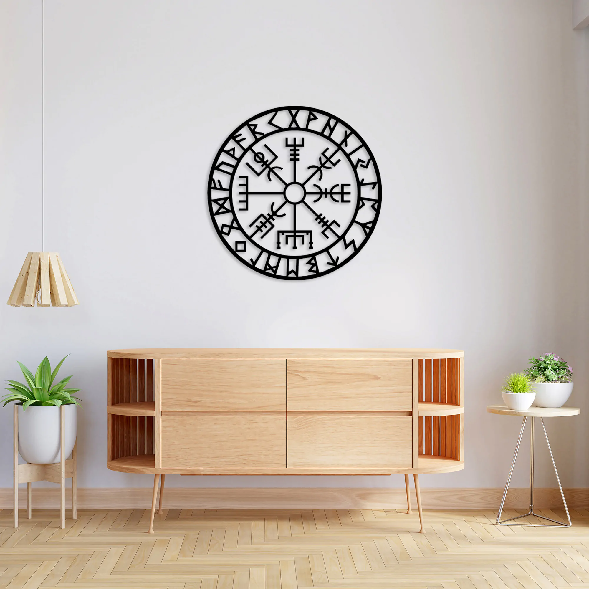 Compass Viking Metal Wall Art