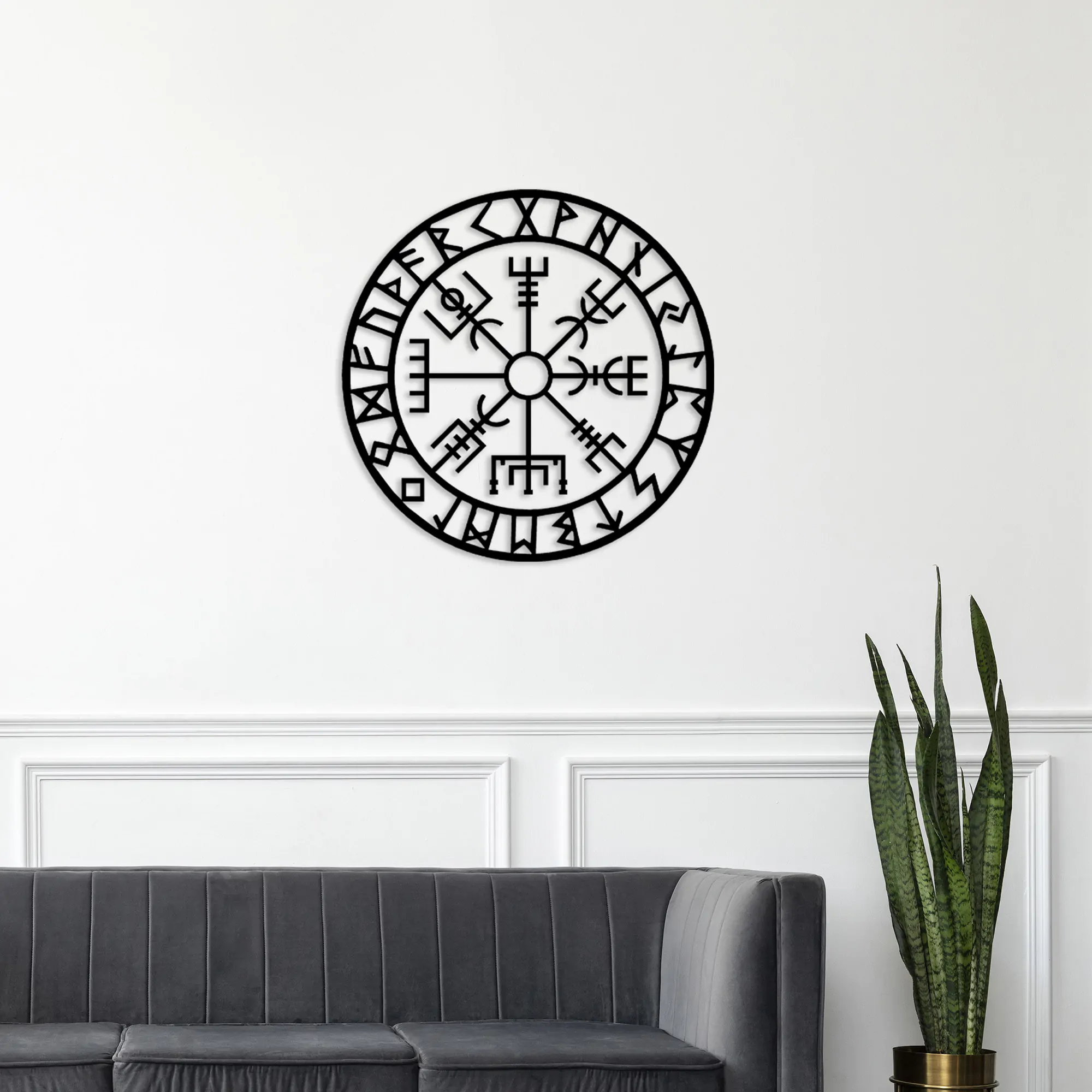 Compass Viking Metal Wall Art