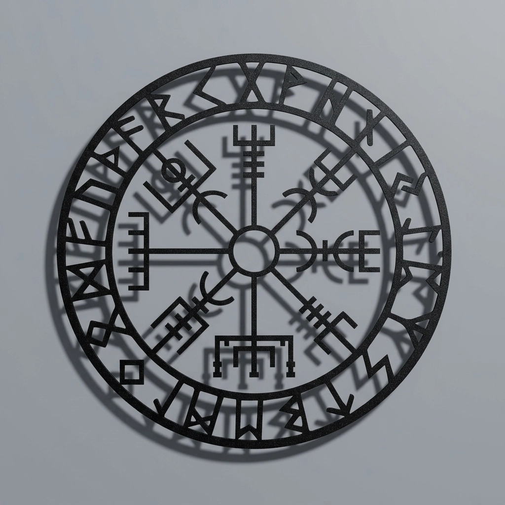 Compass Viking Metal Wall Art