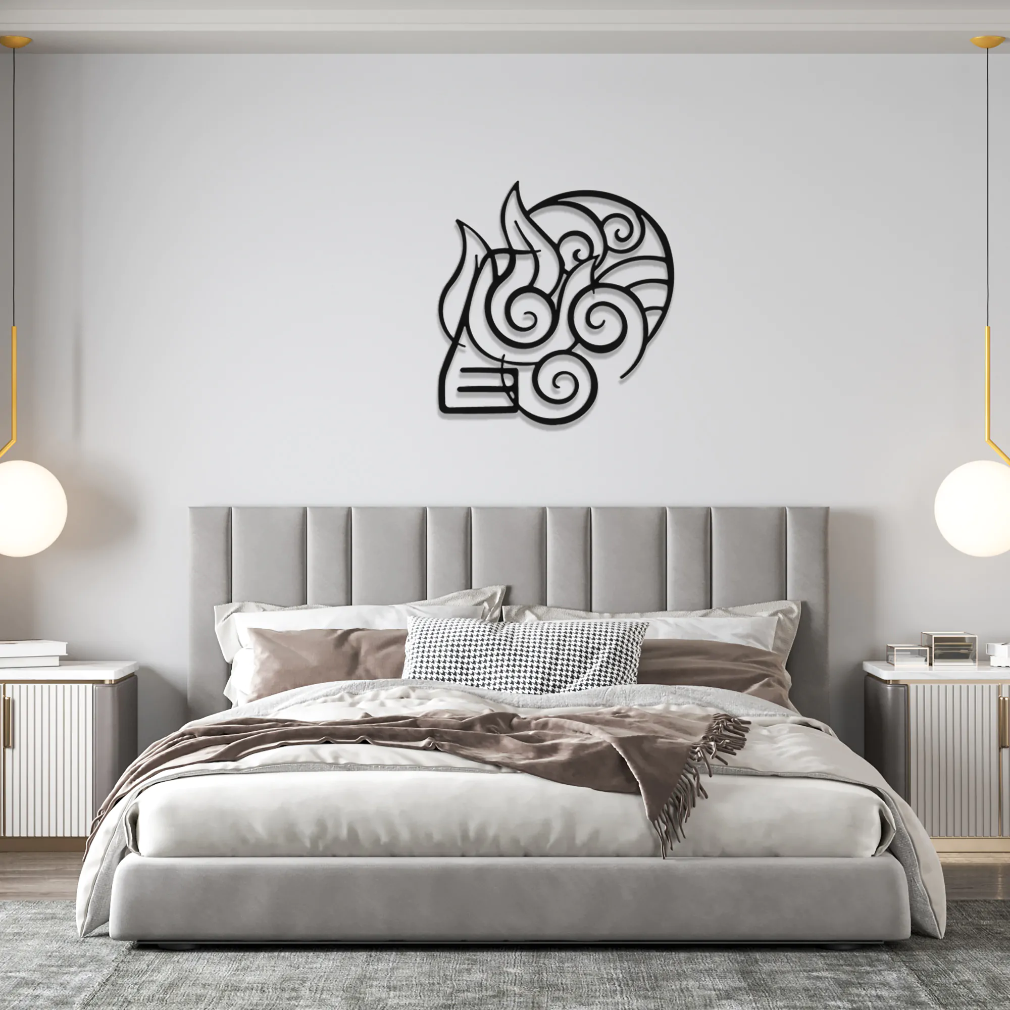 4 Elements Metal Wall Art-1077 