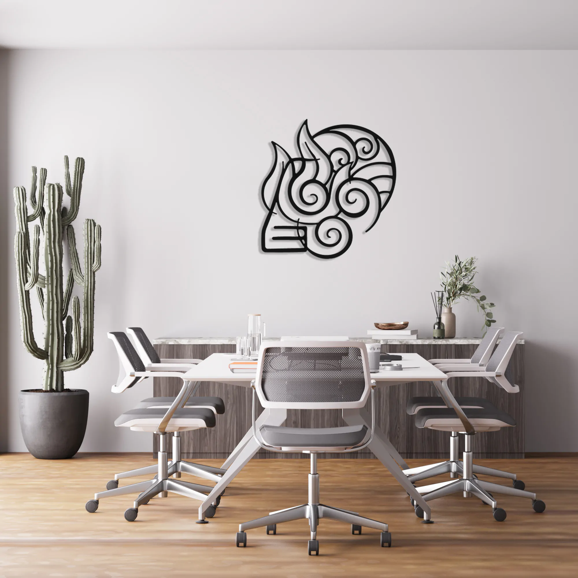 4 Elements Metal Wall Art-1077 