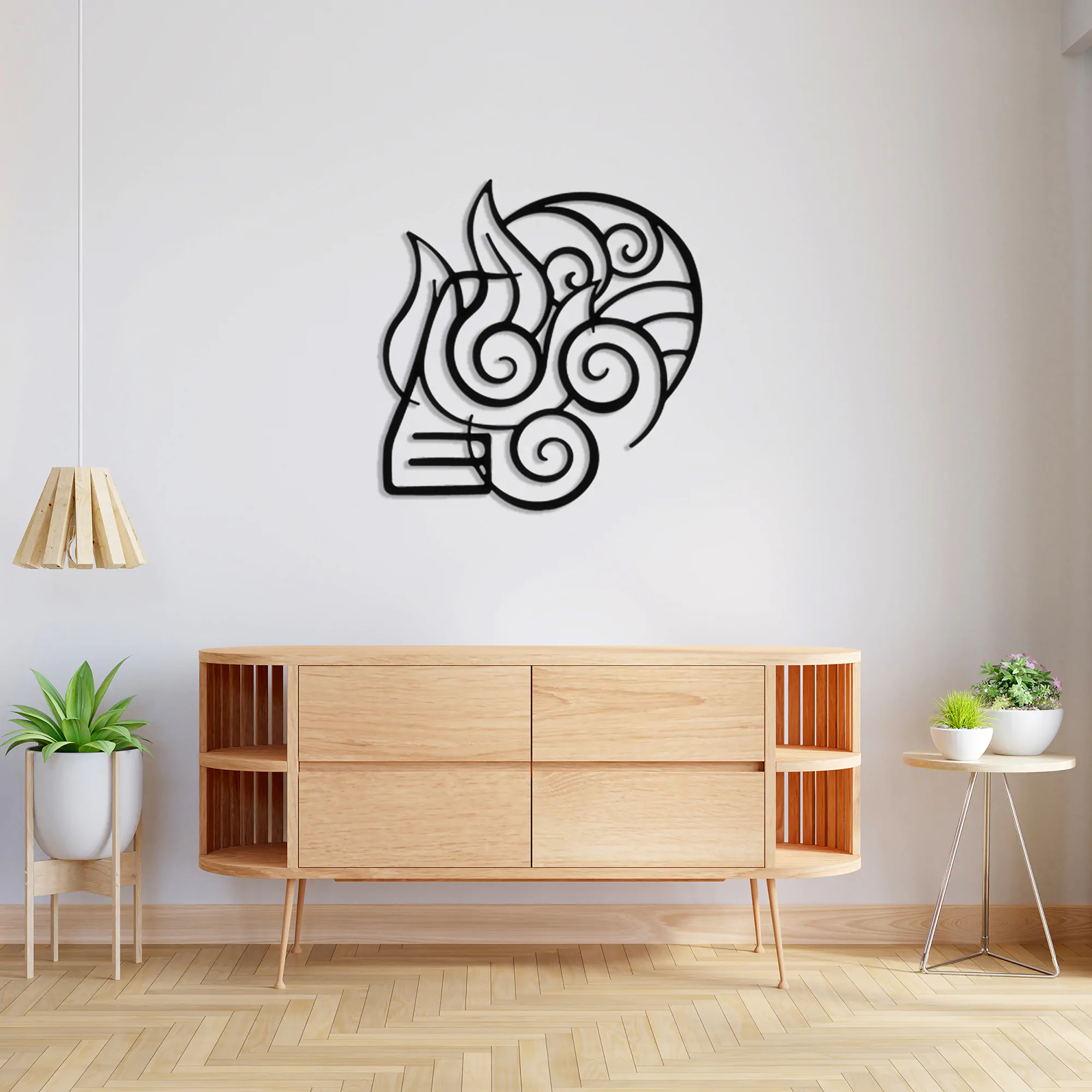 4 Elements Metal Wall Art-1077 