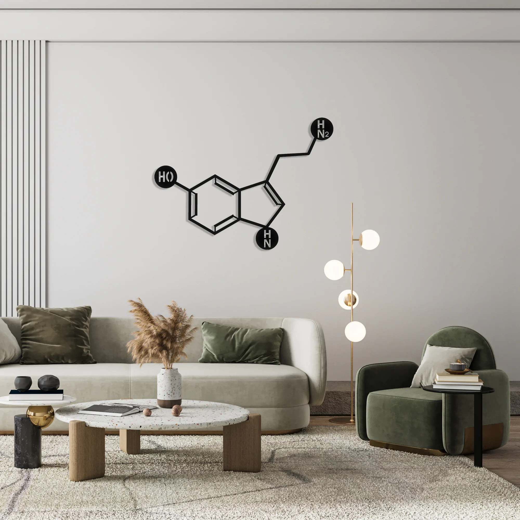 Serotonin Metal Wall Art