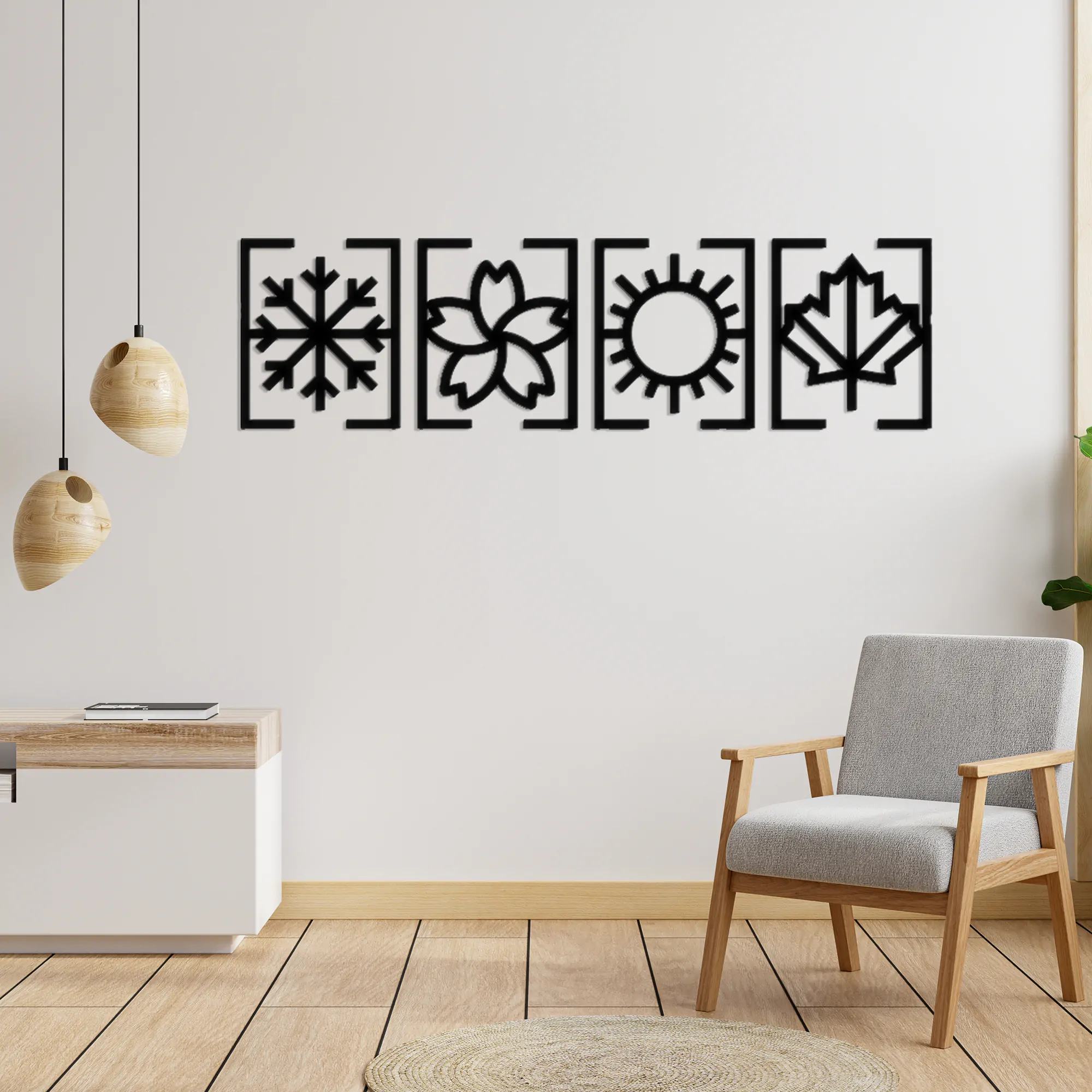 4 Seasons Metal Wall Art 