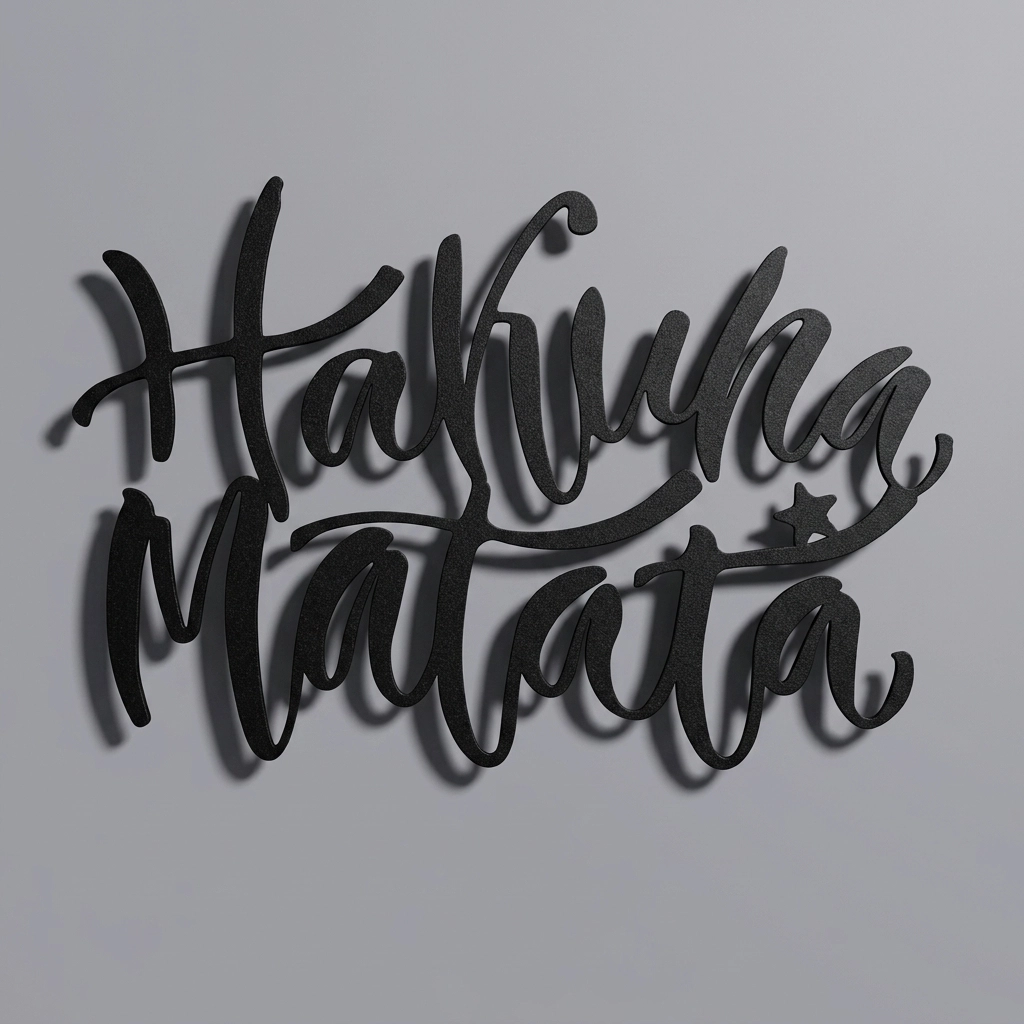 Hakuna Matata Metal Tablo