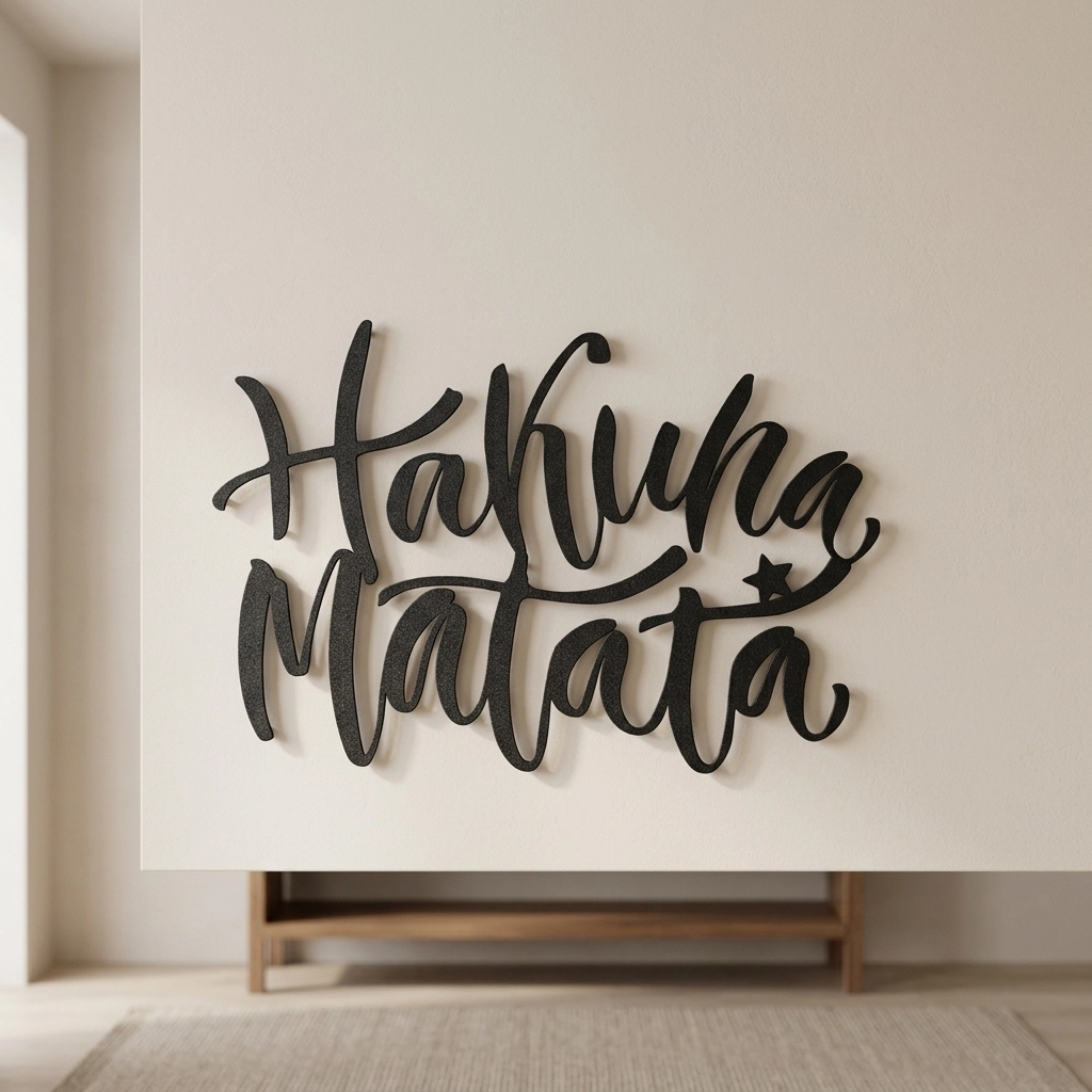 Hakuna Matata Metal Tablo