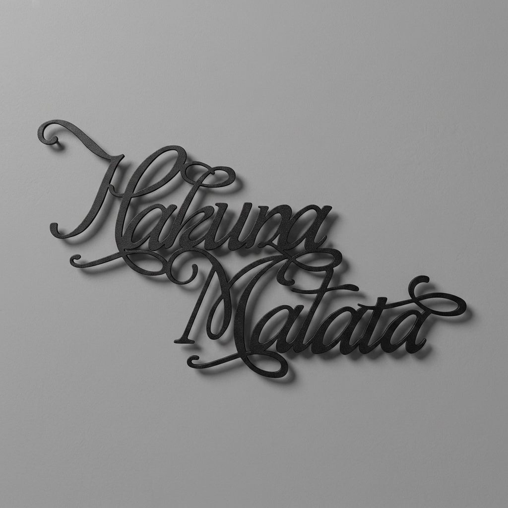 Hakuna Matata 2 Metal Tablo