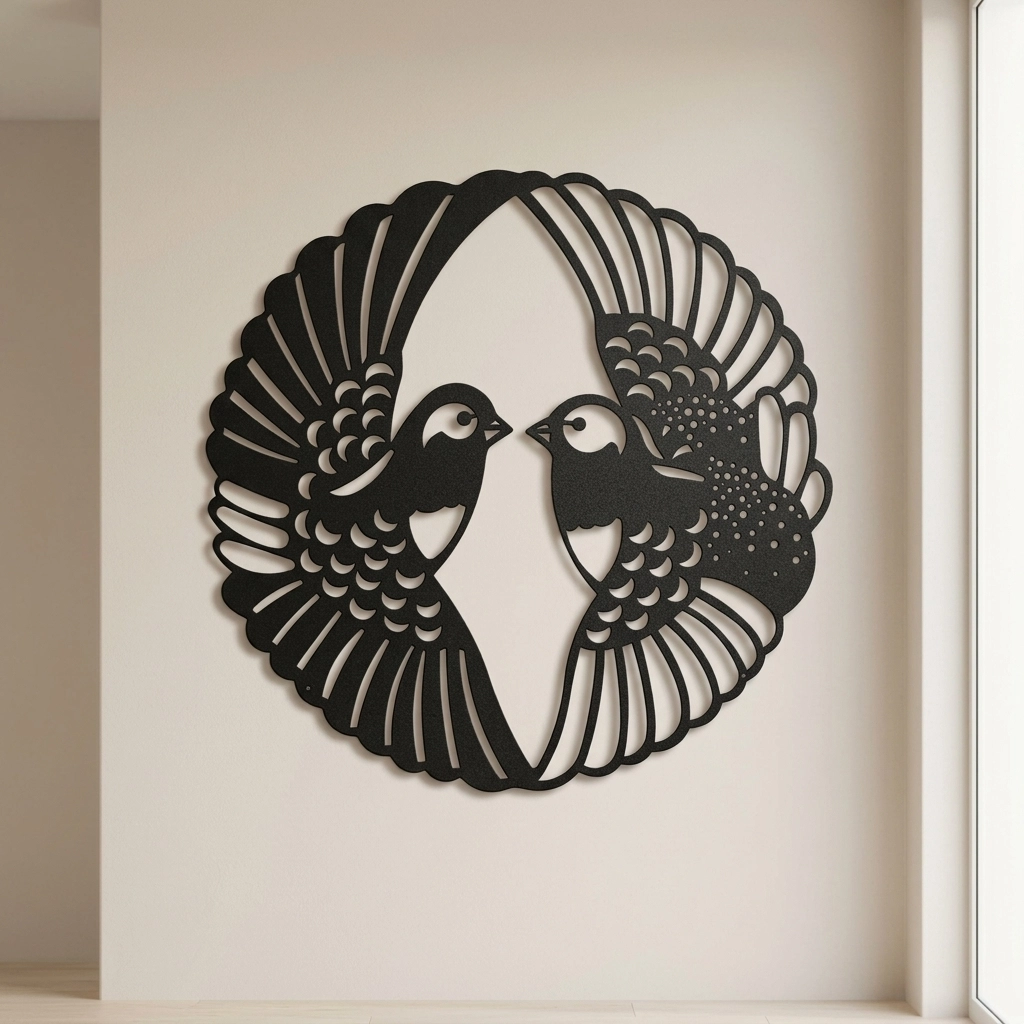 Love Bird Metal Wall Art