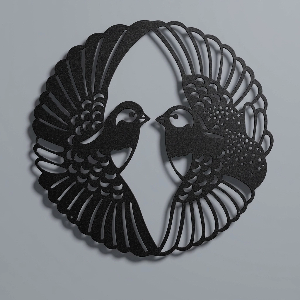 Love Bird Metal Wall Art