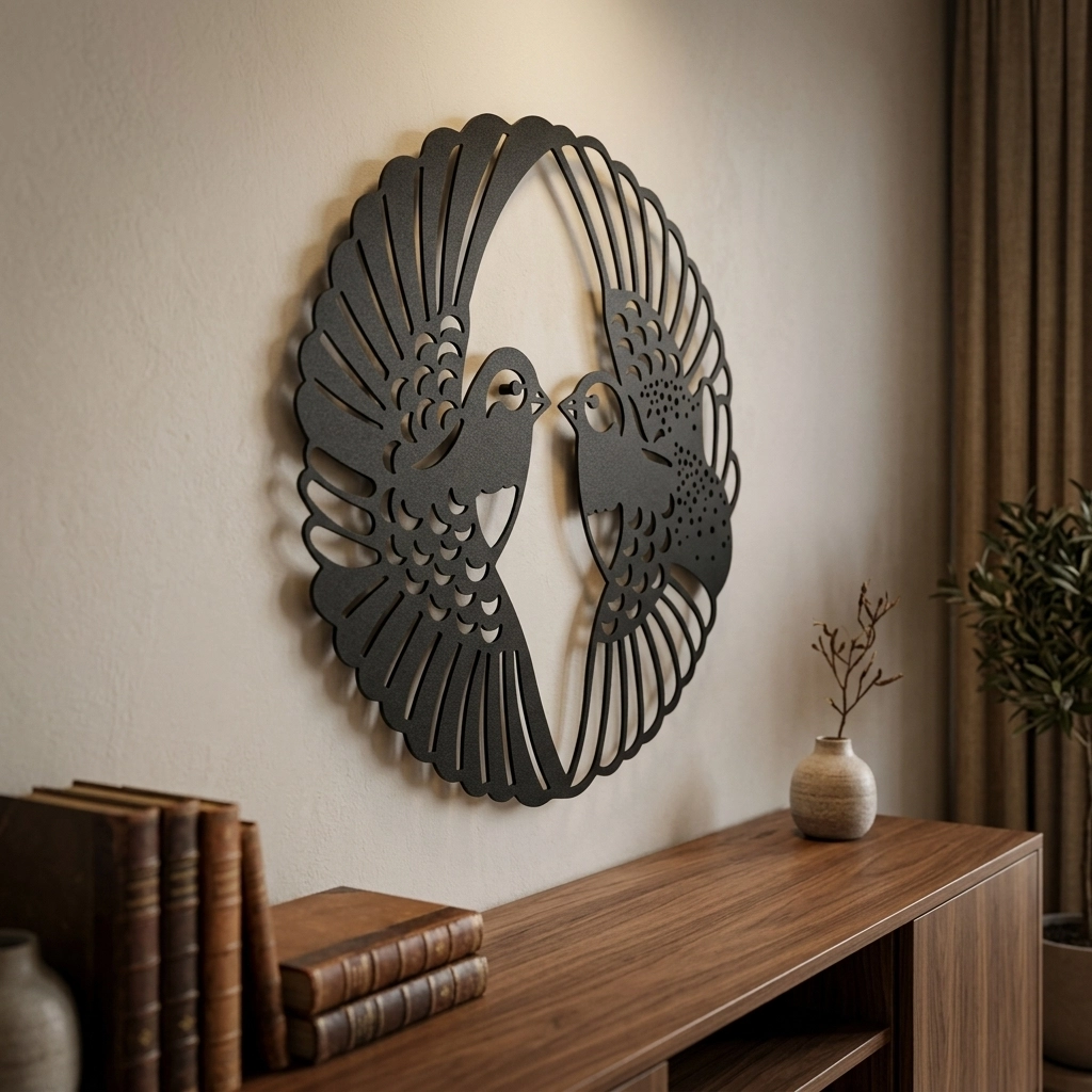 Love Bird Metal Wall Art