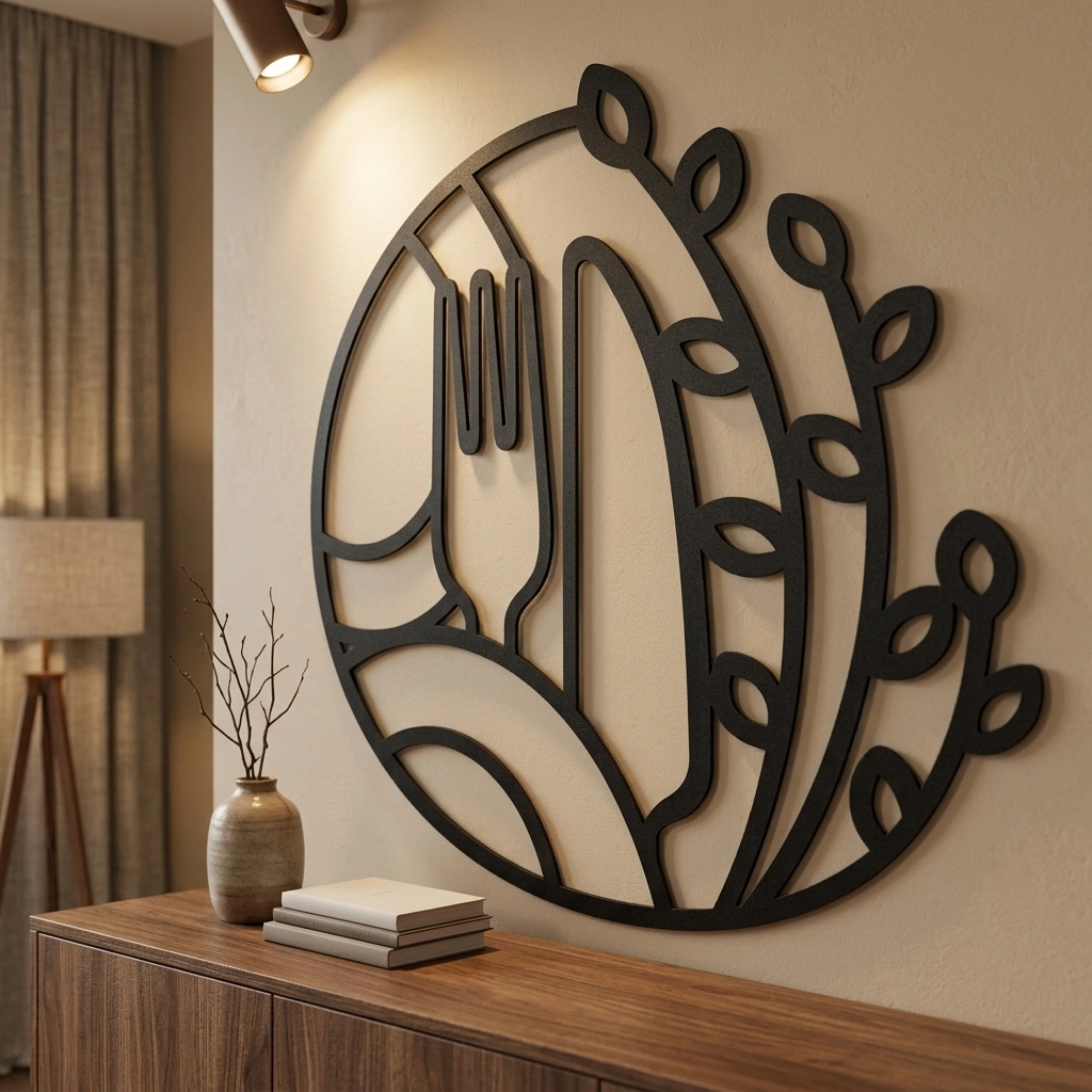 Serving Plate Metal Wall Art