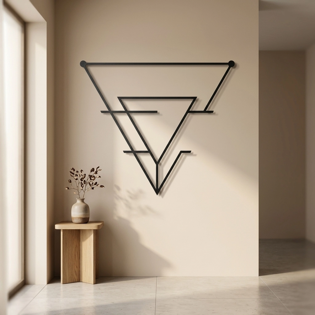 Ters Üçgen Metal Tablo