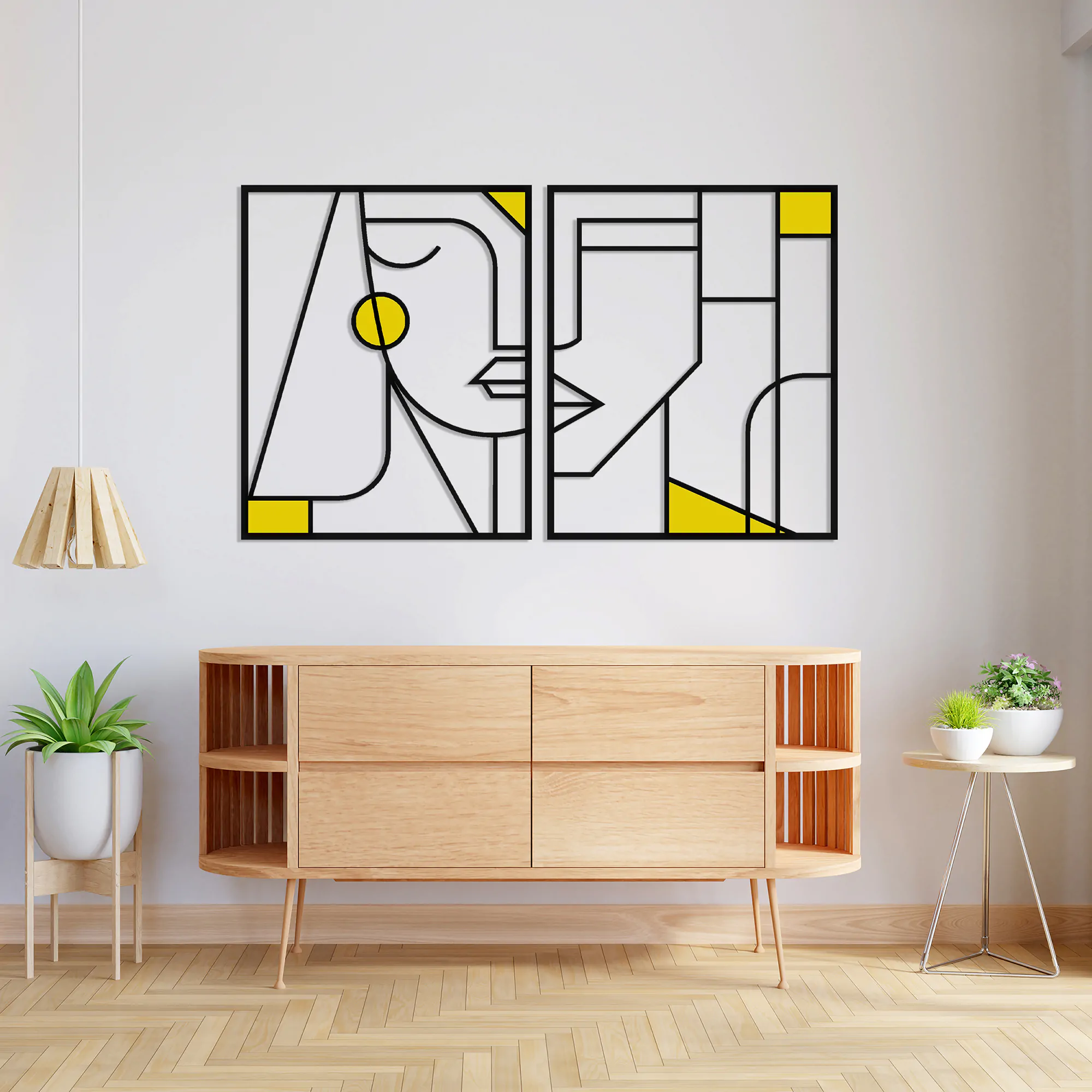 Abstract Love Metal Wall Art