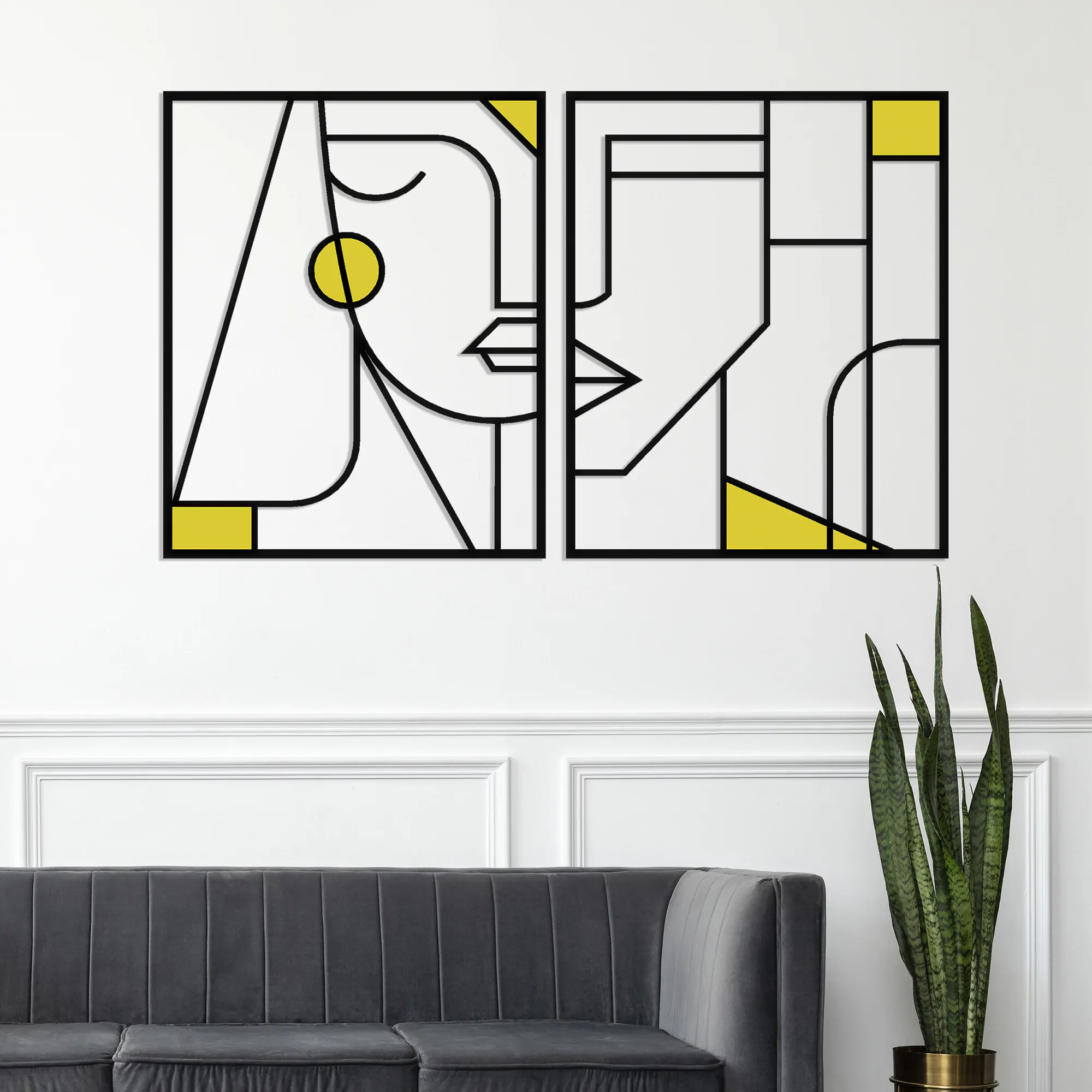 Abstract Love Metal Wall Art