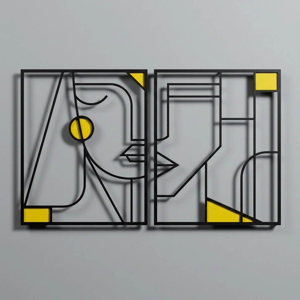 Abstract Love Metal Wall Art