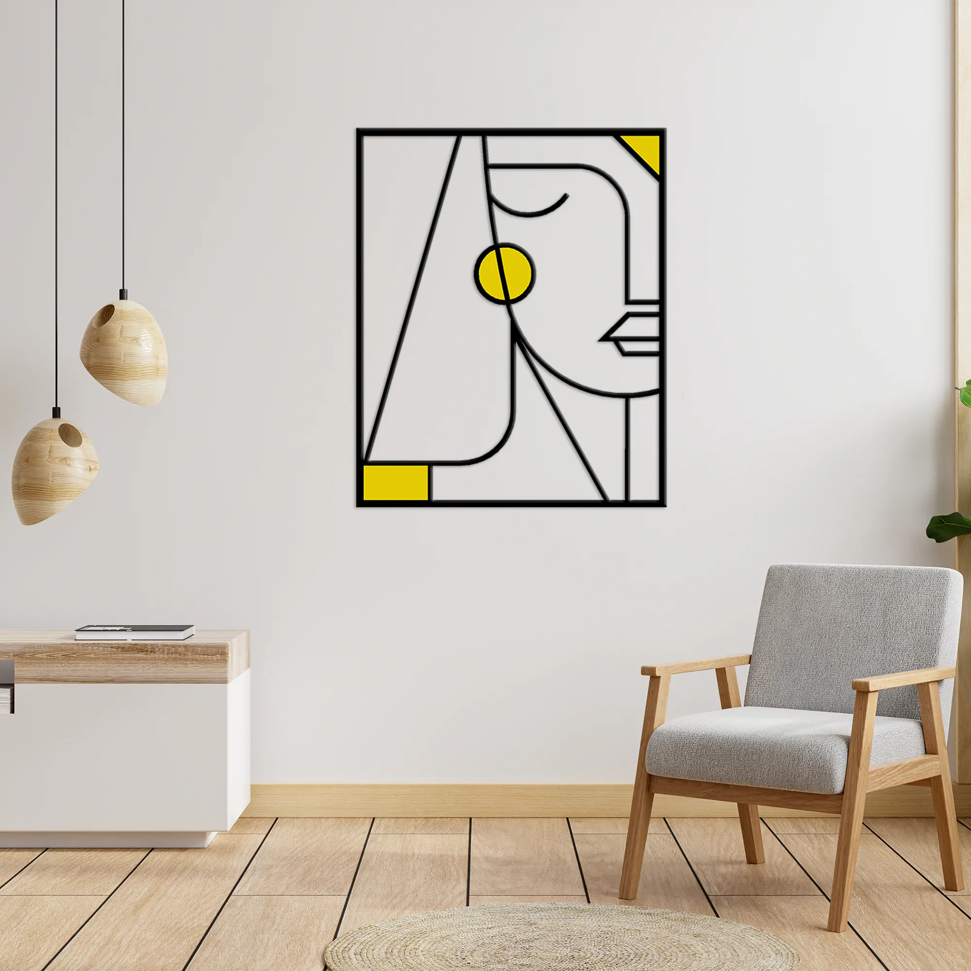 Abstract Love Woman Metal Wall Art