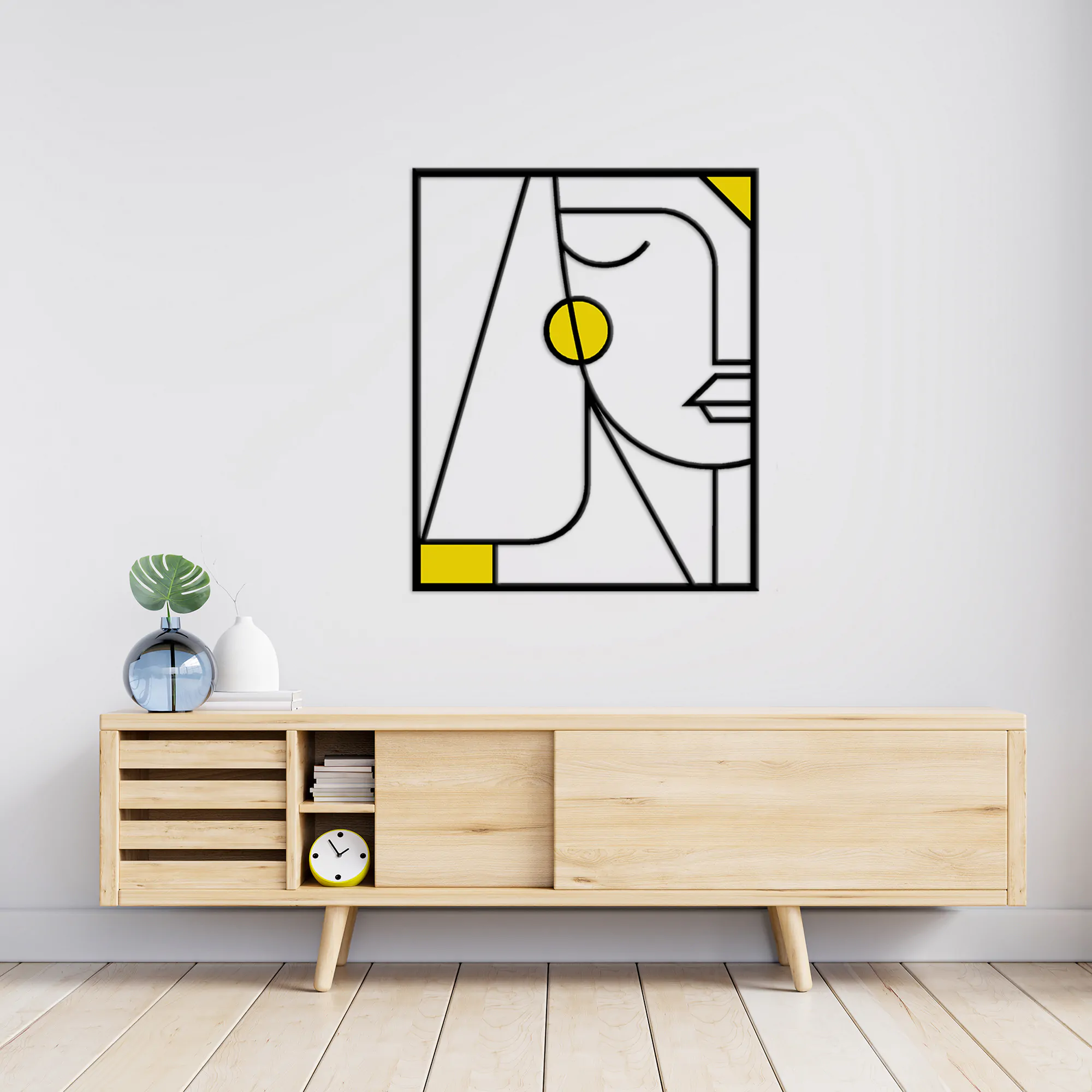 Abstract Love Woman Metal Wall Art