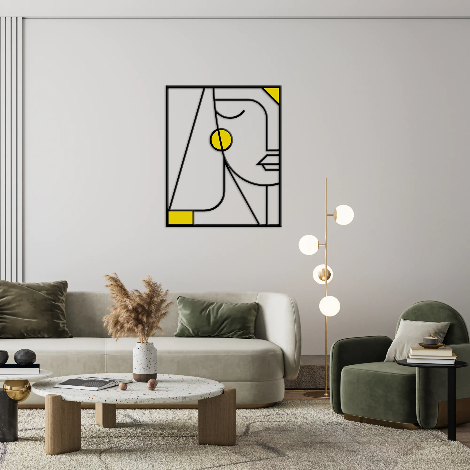 Abstract Love Woman Metal Wall Art